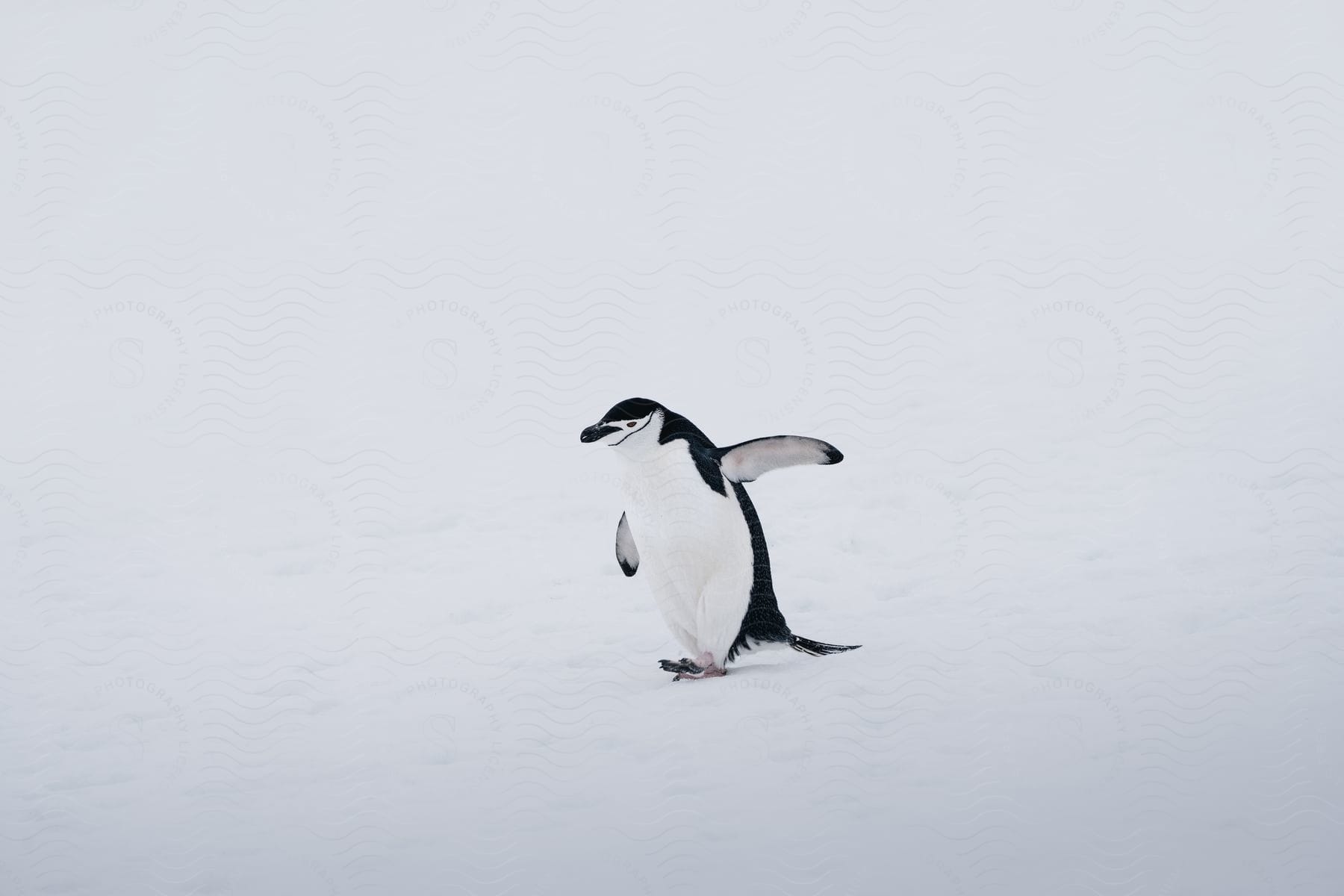 Stock photo of a penguin outdoors in a the arctic