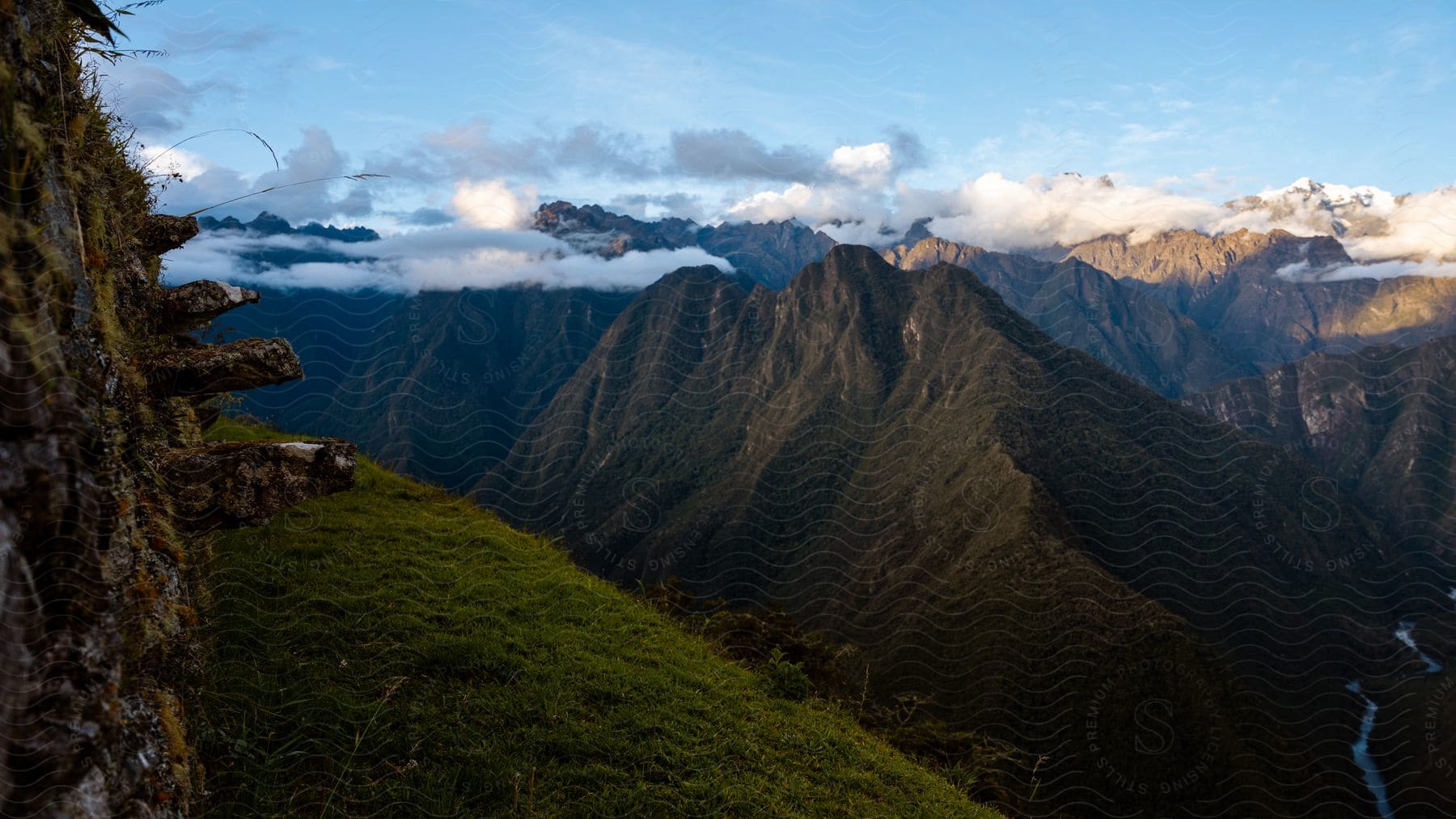 A wide image of a mountain in nature