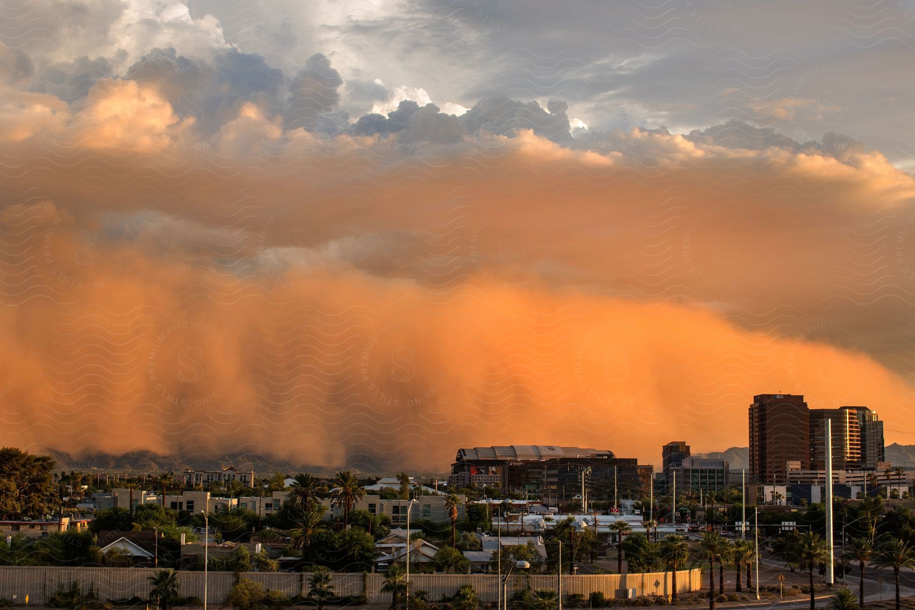 A massive dust storm engulfs the city of phoenix