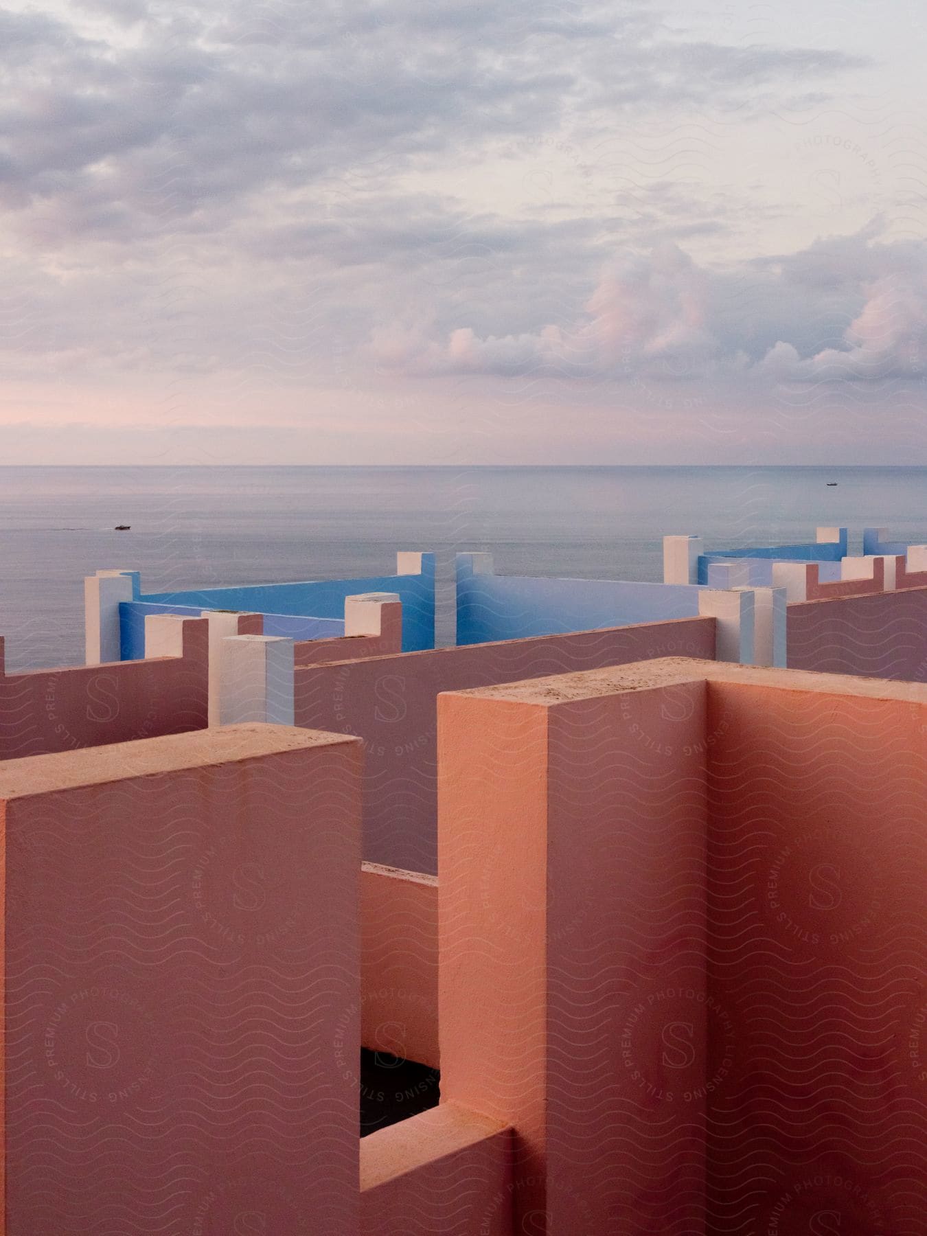 Sea view from la muralla roja apartment complex in manzanera calpe spain