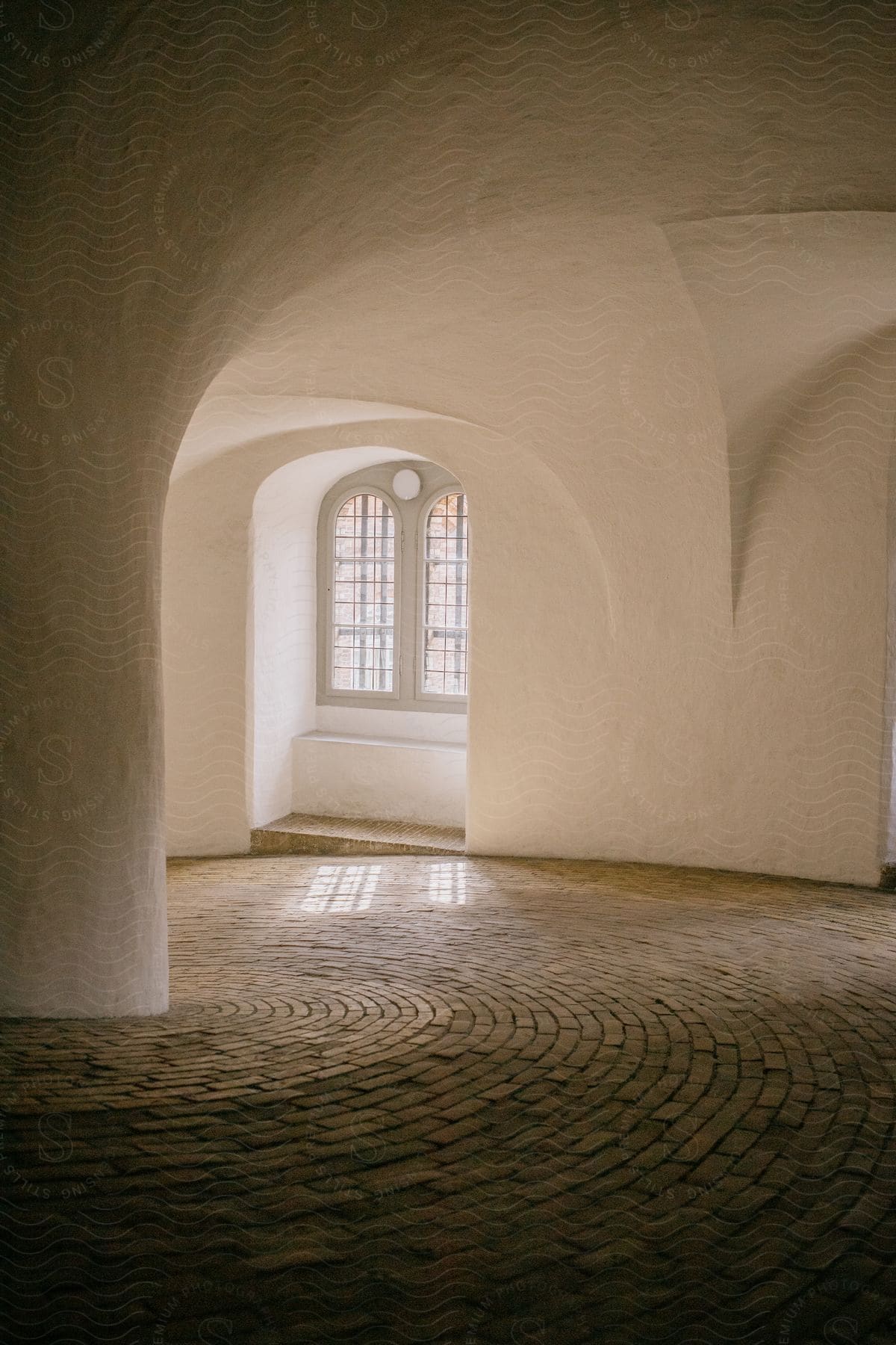 Spiral ramp inside a building in copenhagen