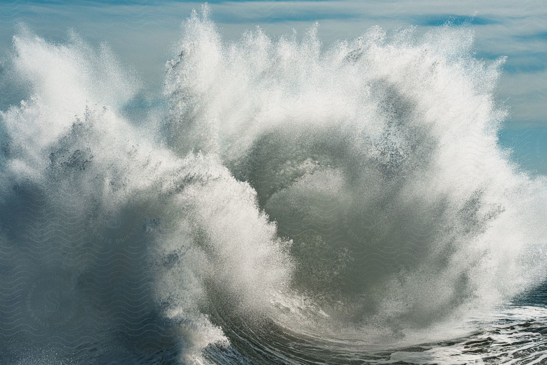 Choppy waves in the open sea