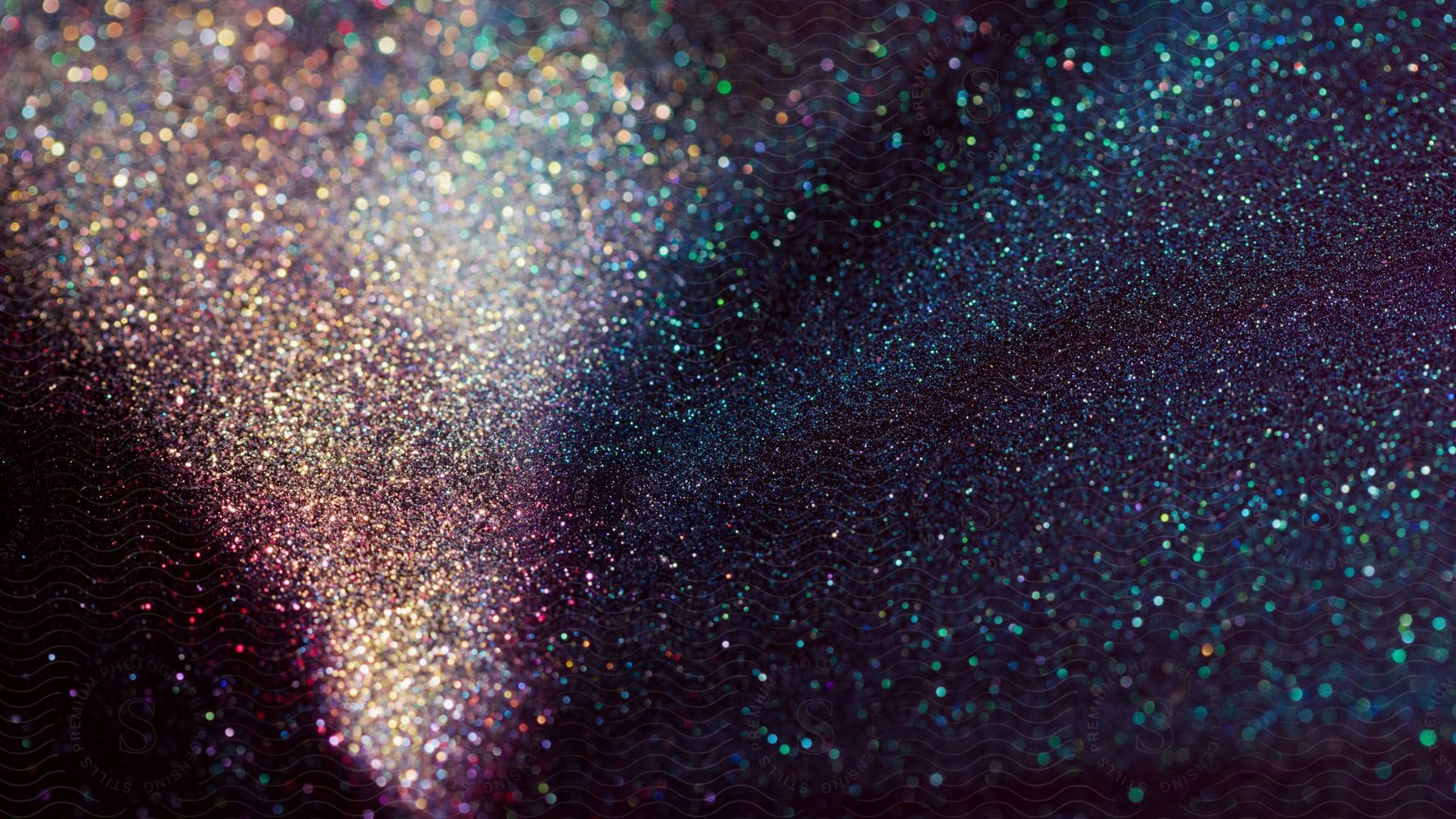 Colorful Glowing Dots And Circles Resembling Scattered Glitter On A Dark Background