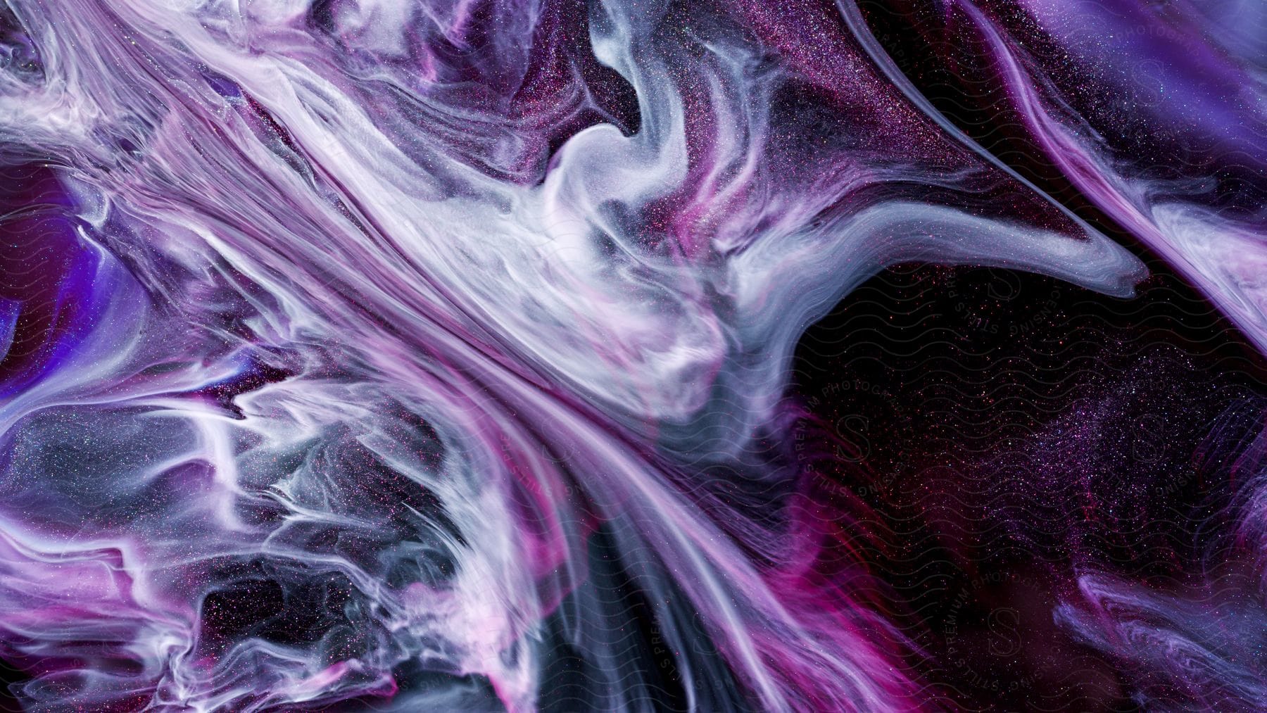 A closeup of vibrant purple and white digital art