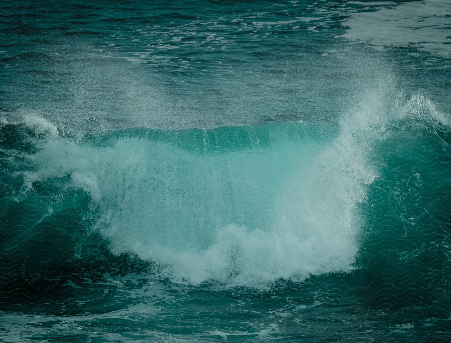 A breaking wave in the ocean