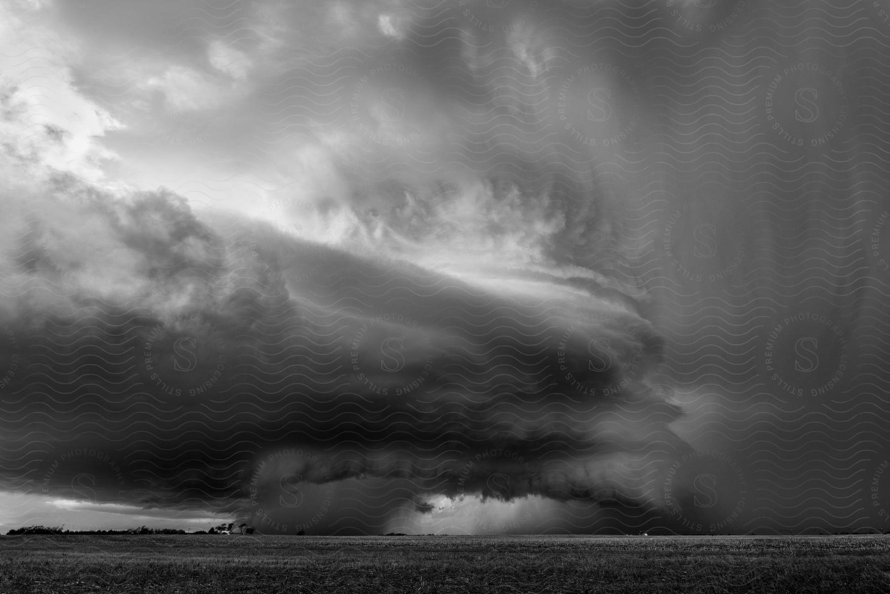 A monster supercell churns across the farmlands of sw nebraska near the town of imperial