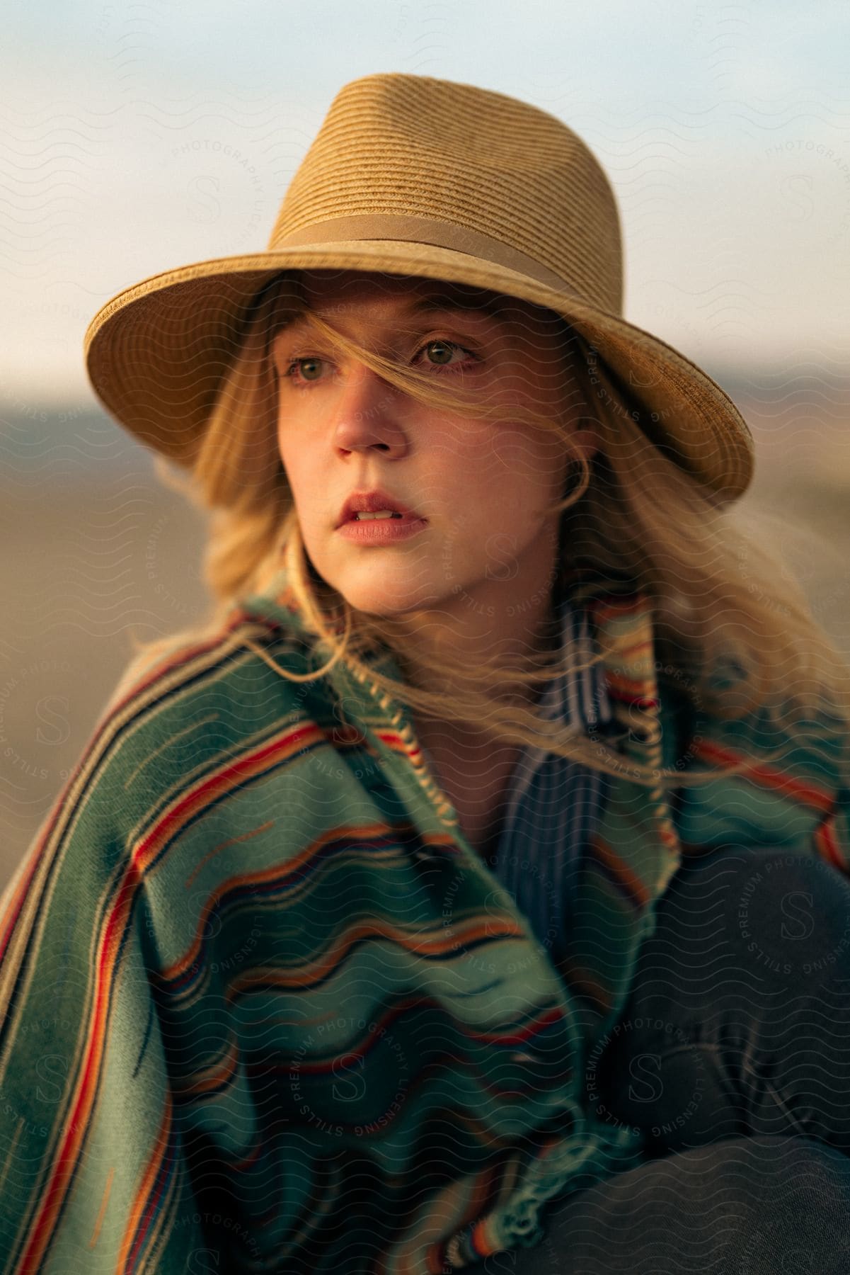 A woman wearing a hat and coat looking happy in the sunlight