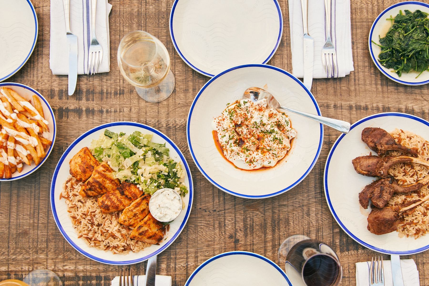 Sumptuous table with delicious food elegant glassware and shining cutlery invites indulgence