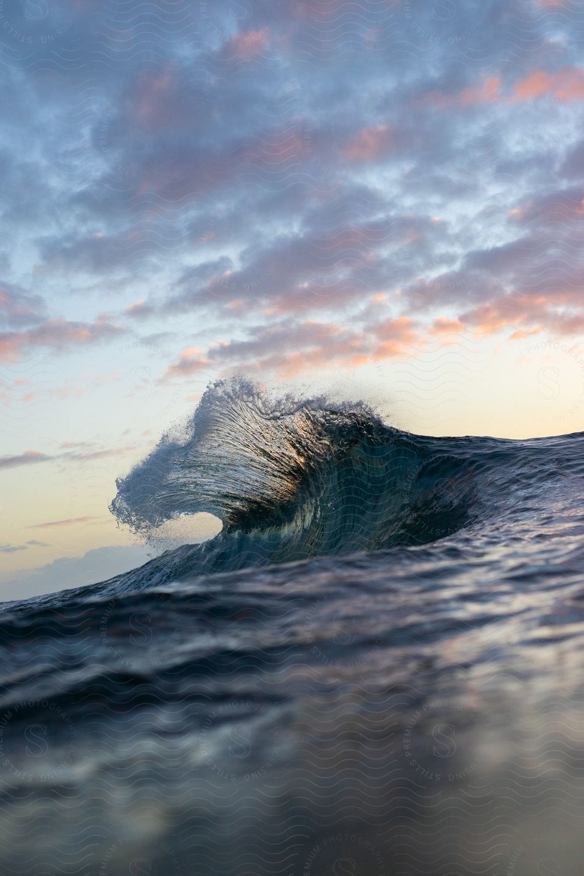 Ocean waves crashing on the shore