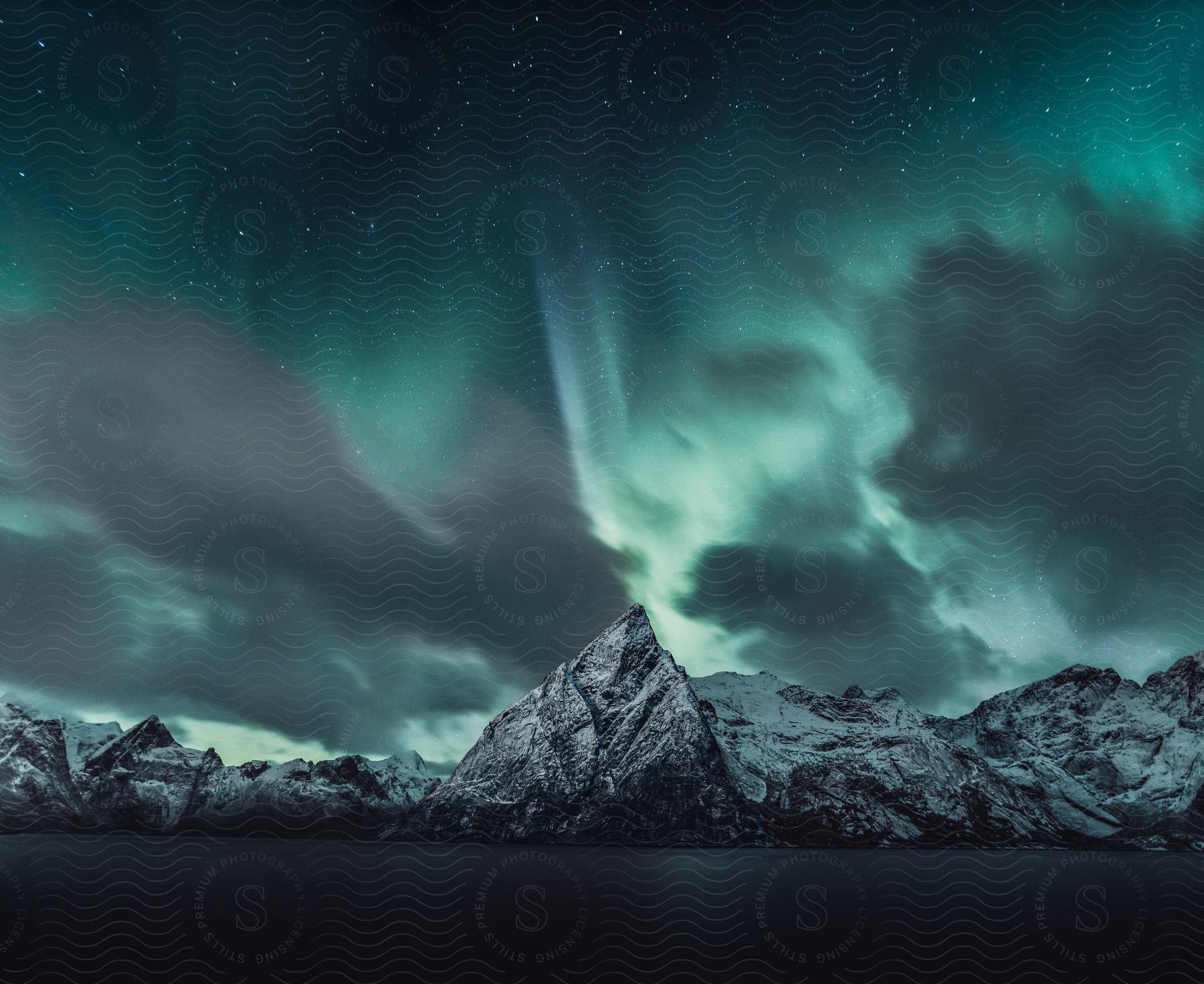 A snowy mountain landscape in norway during winter