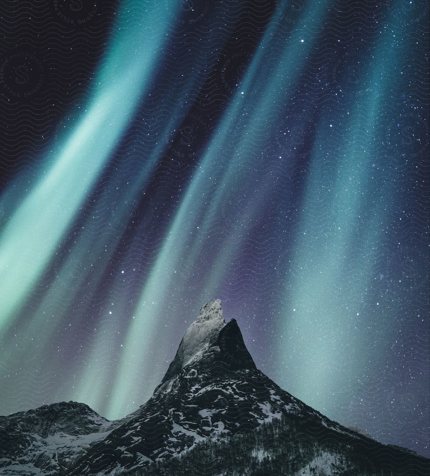 A nighttime view of the starry sky in norway