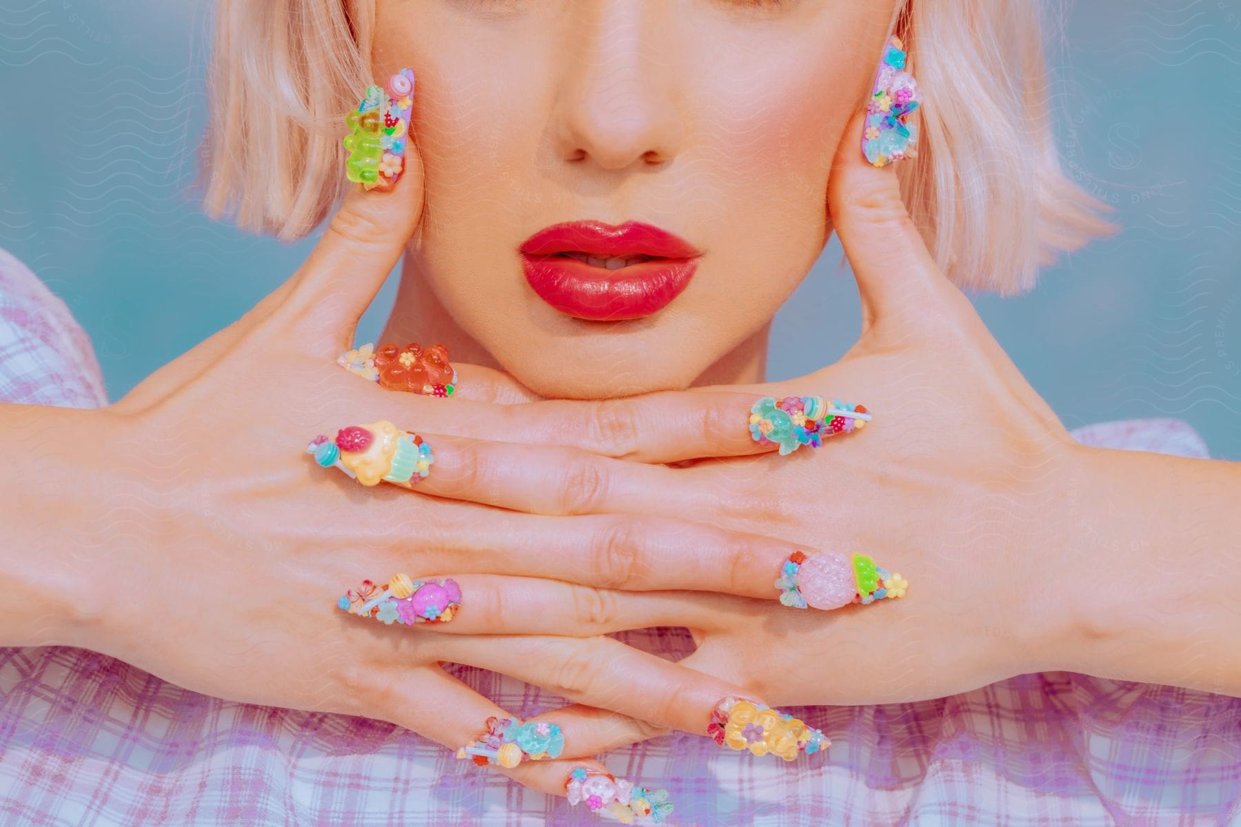 A Woman Showing Her Nails