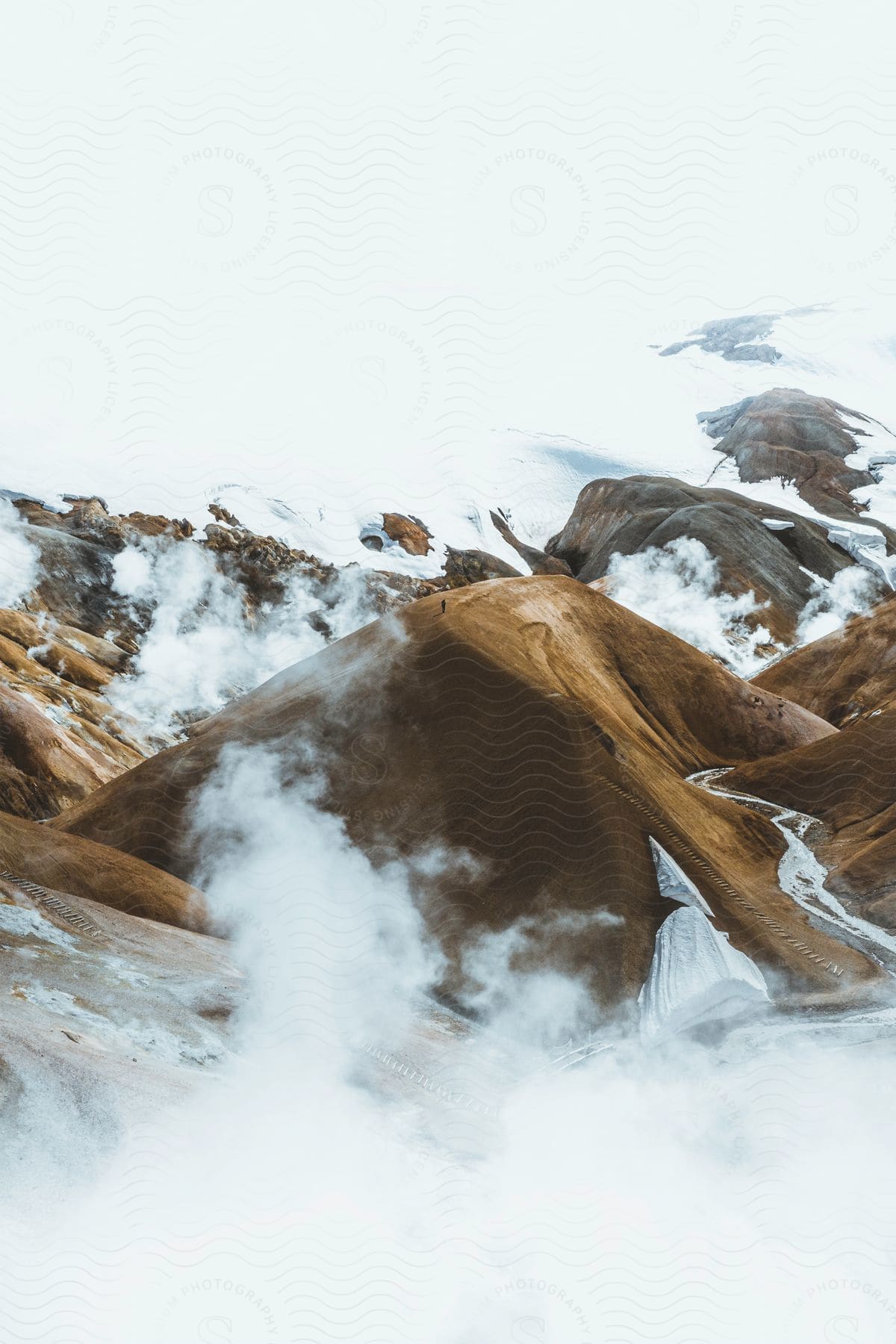 A serene mountain landscape in iceland