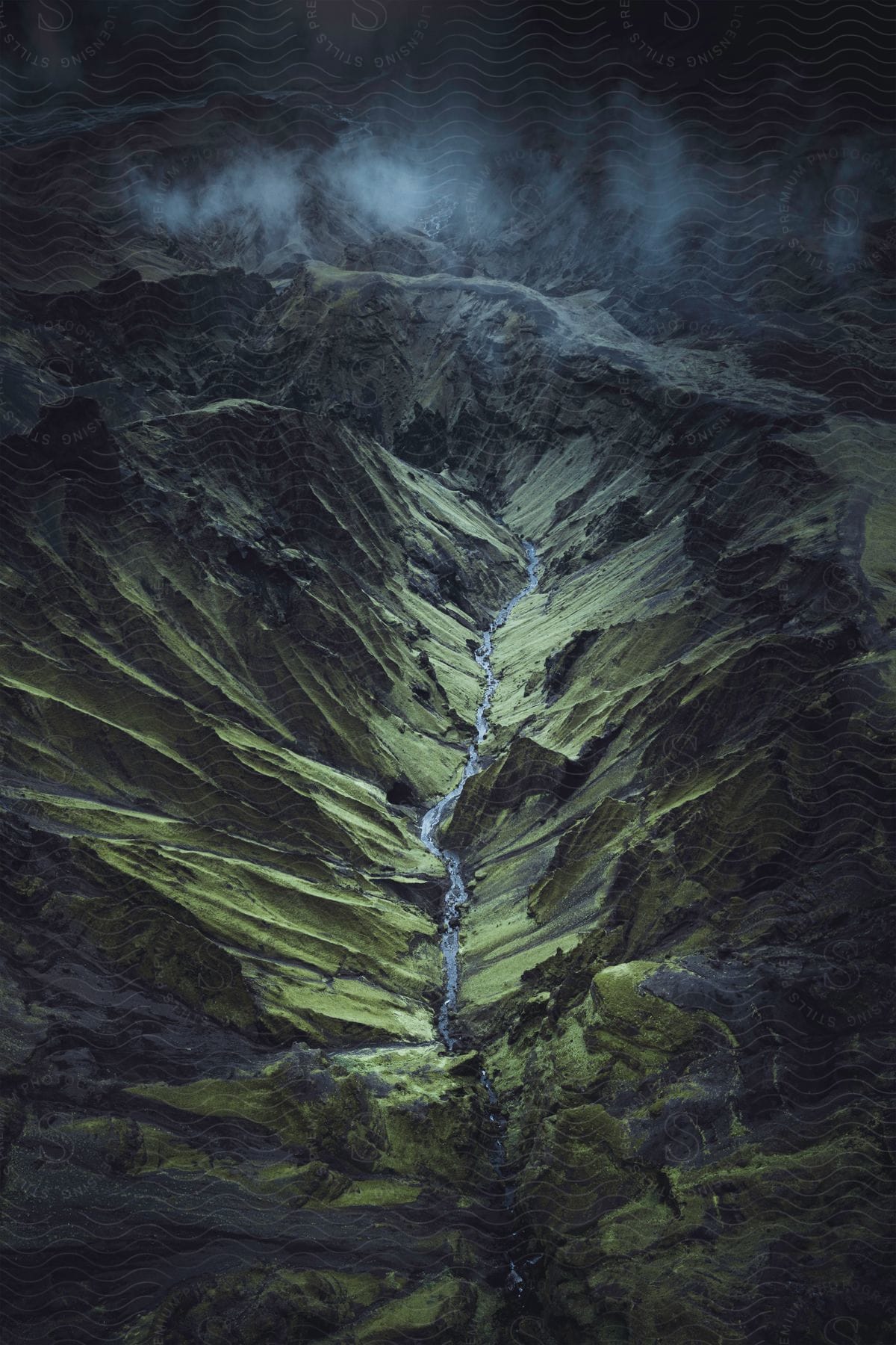 Mountain And Valleys Seen From Above