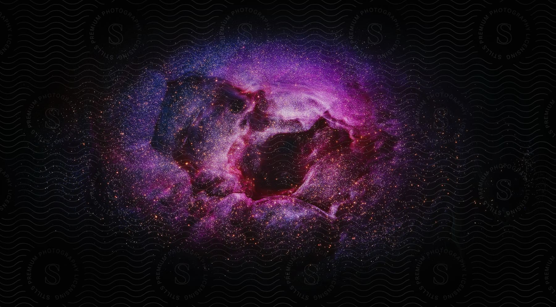 Abstract art depicting a beautiful nebula in deep space.