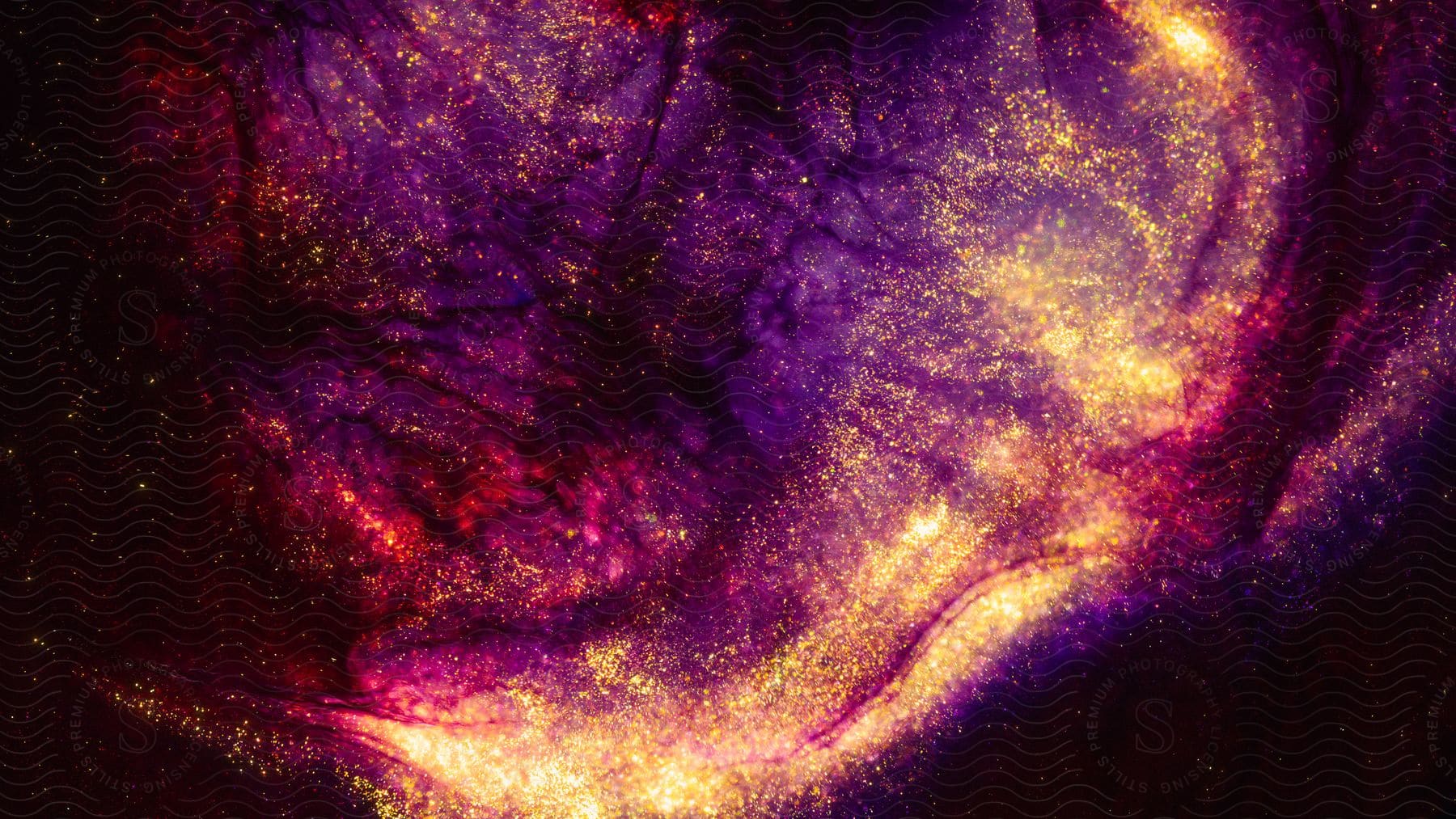 A beautiful abstract painting which looks like galaxy in space.