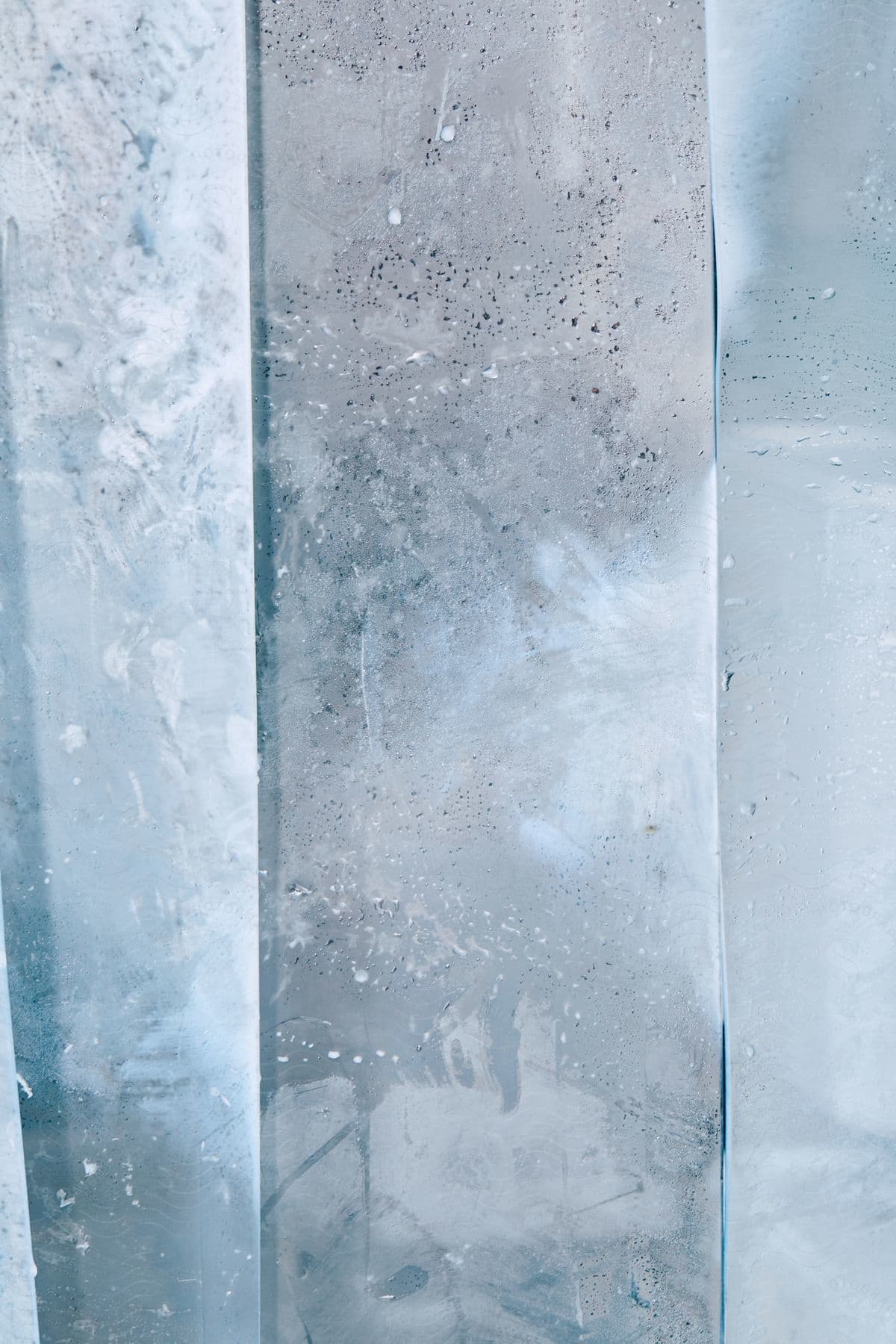 Three panels of ice next to each other