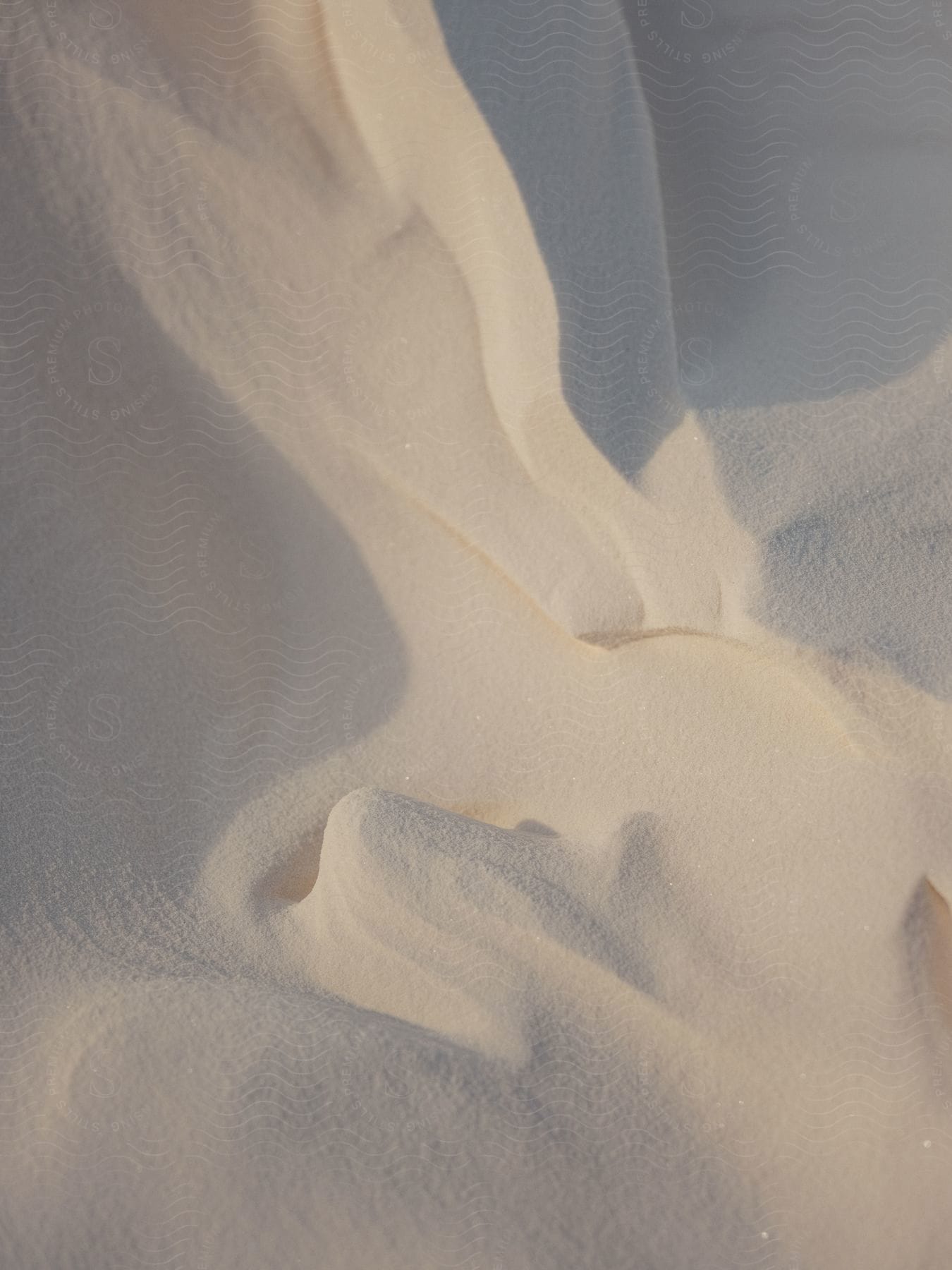 Yellow sand seen from above in a still shot