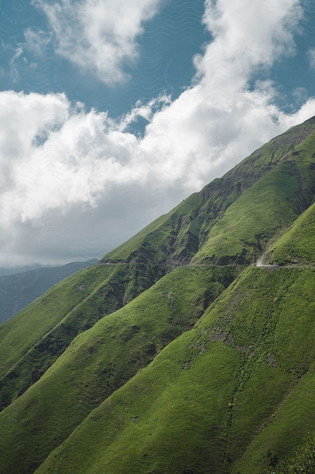 A serene mountain landscape in the countryside of georgia