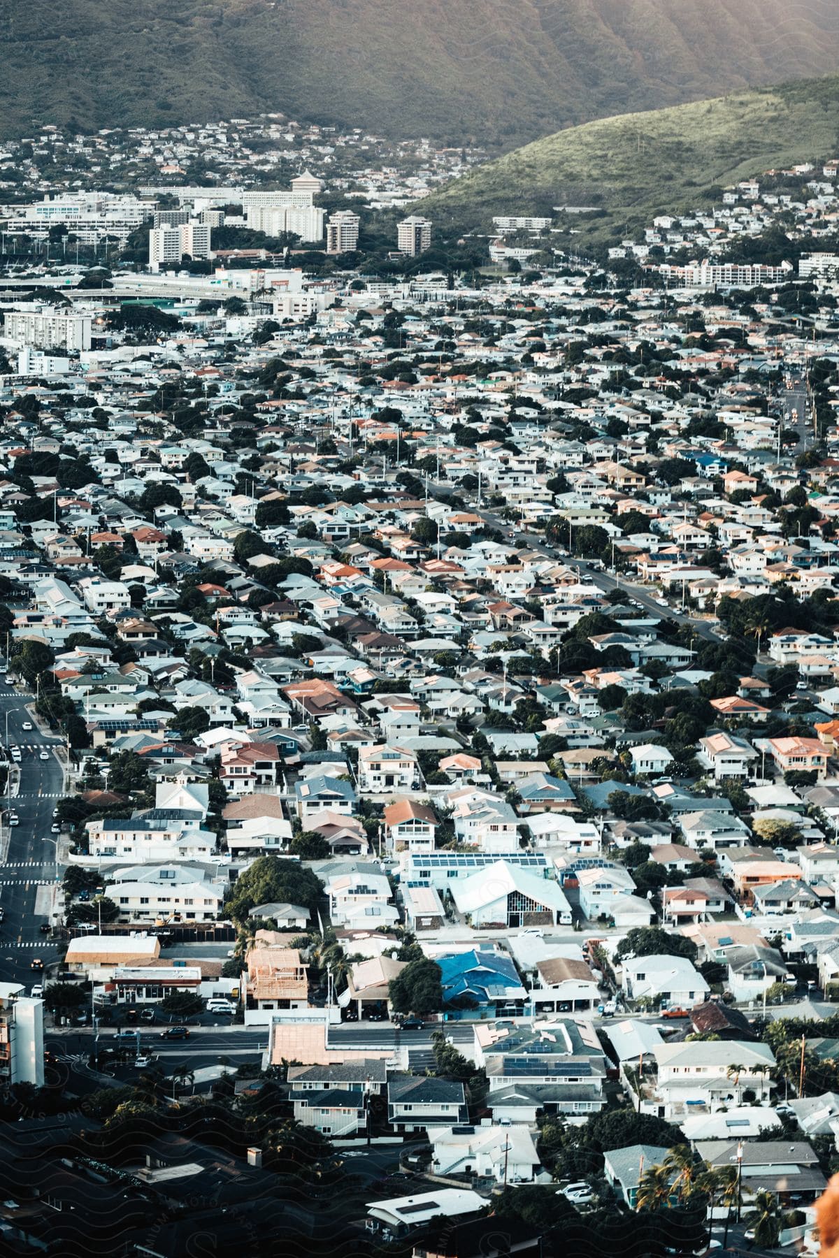 A City Is Located At The Base Of A Mountain