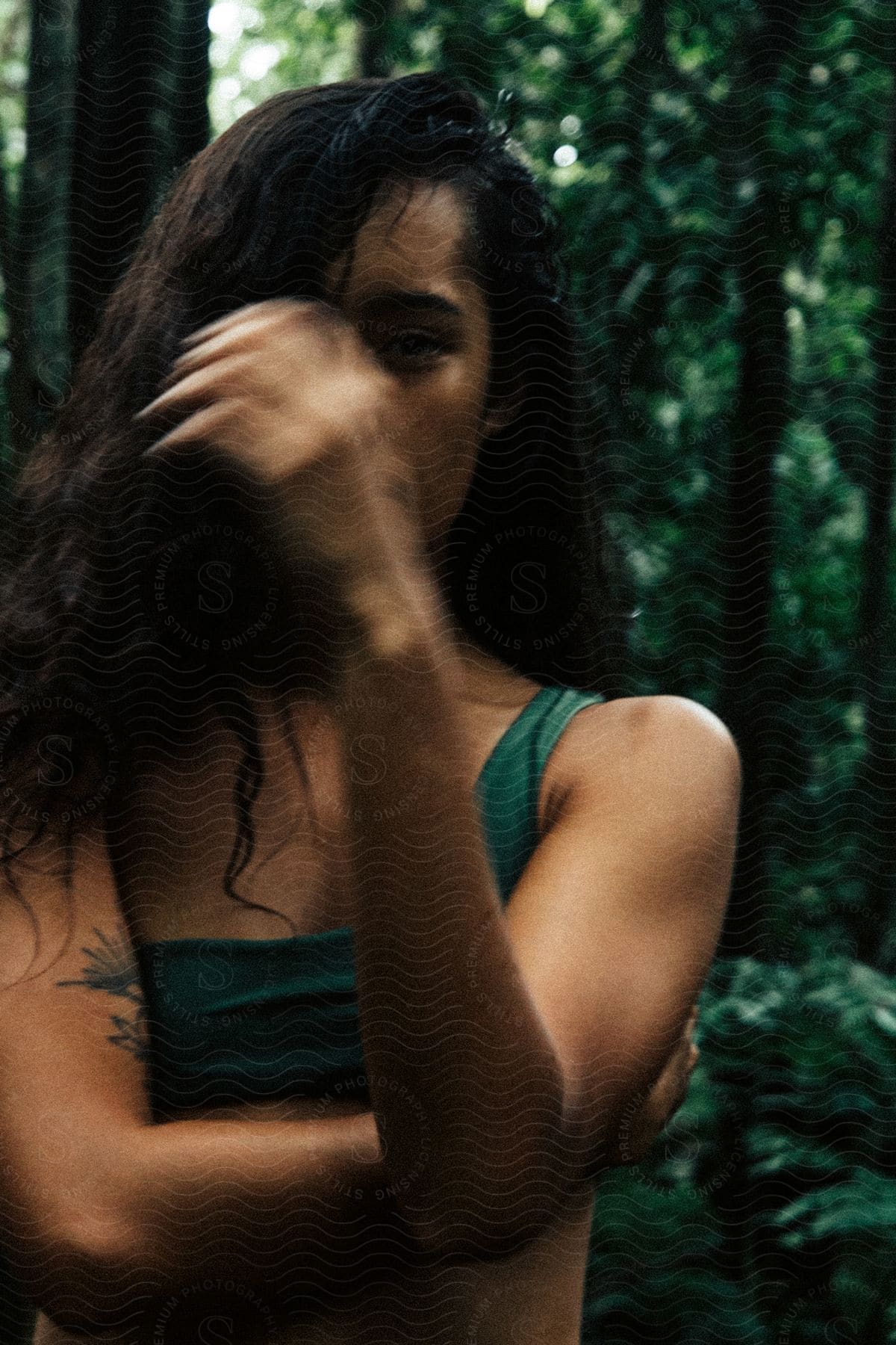 A woman in the jungle