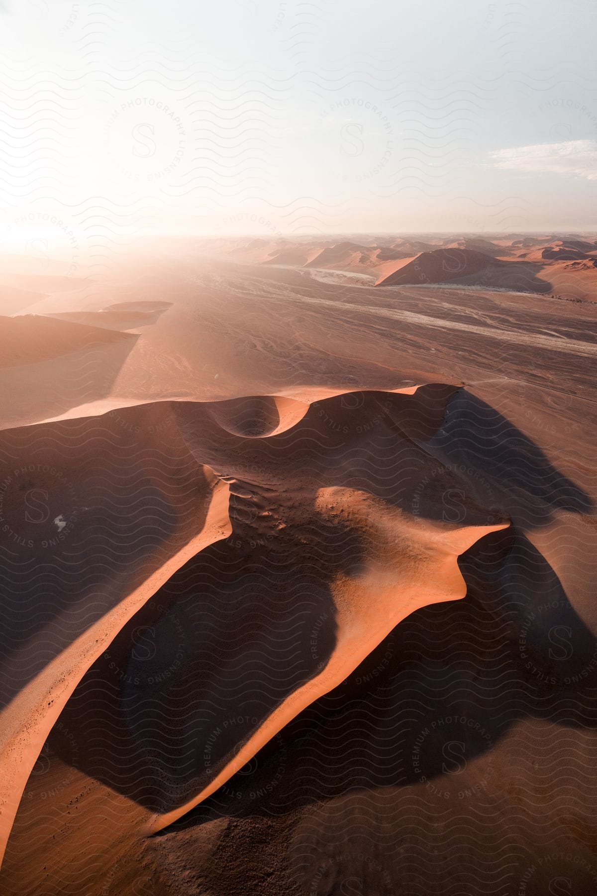 Stock photo of sand dunes in the namib desert