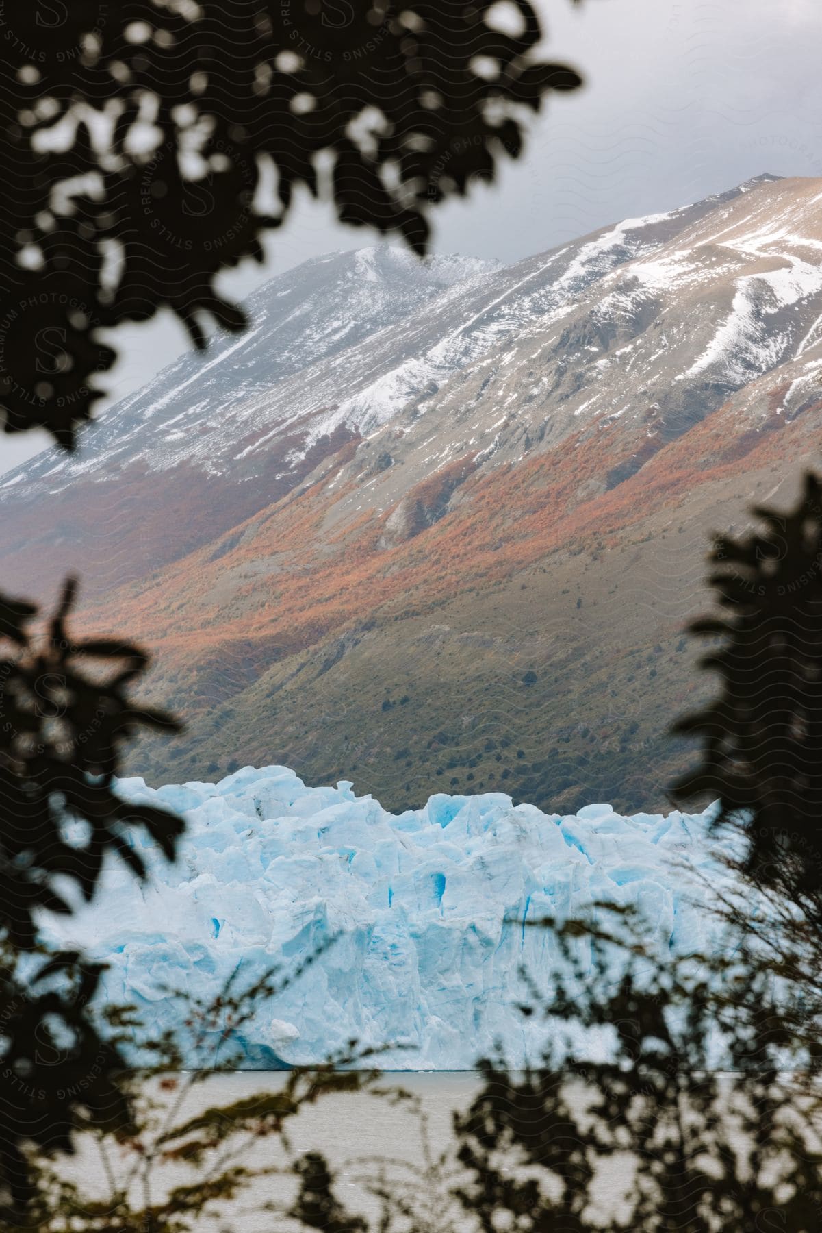 Snowcovered mountain landscape in patagonia showcasing the natural beauty of the region