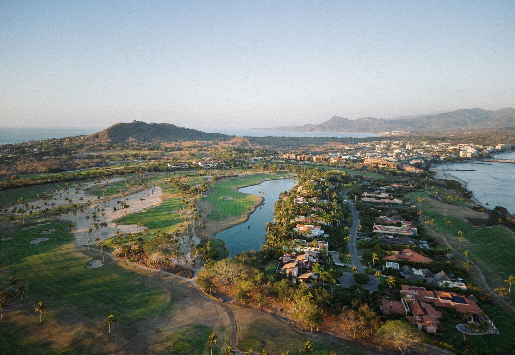 Aerial perspective of a city in mexico