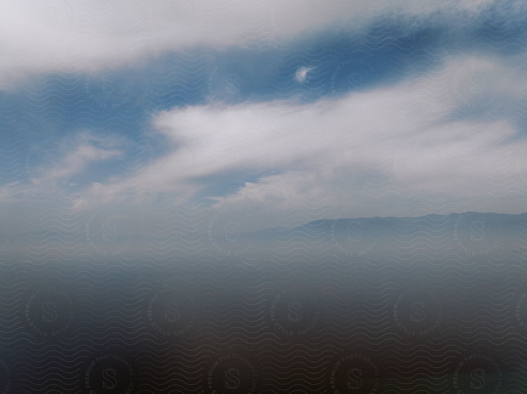 A serene natural landscape with foggy weather at lake tahoe