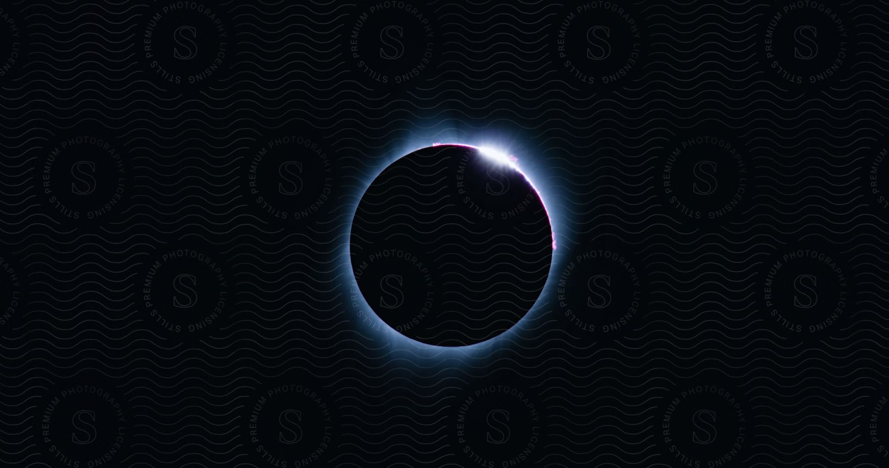 A solar eclipse in the night sky