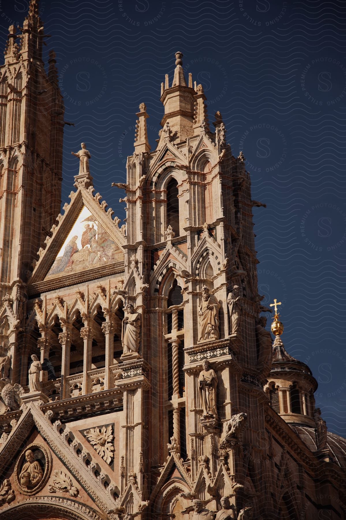 Ornate cathedral exterior against blue sky