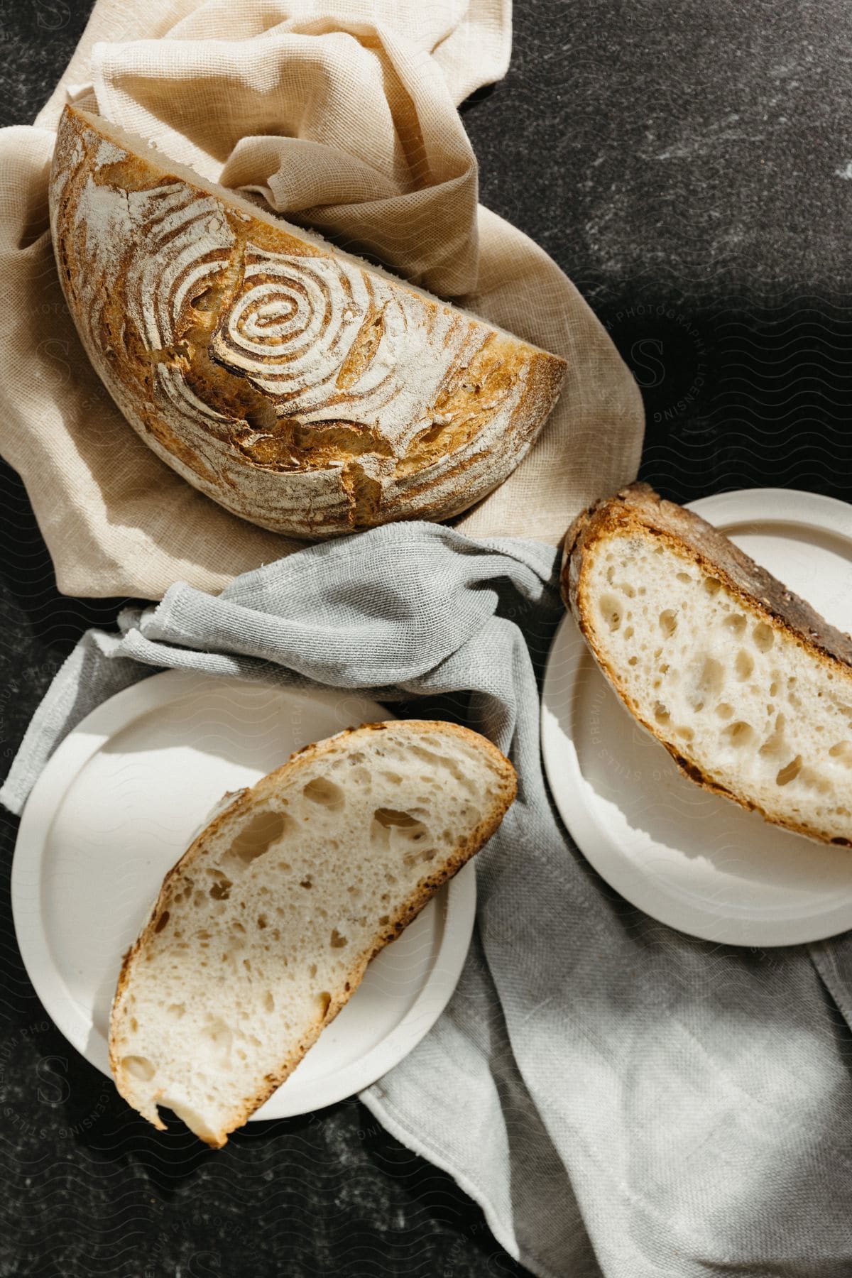 Bread on a table