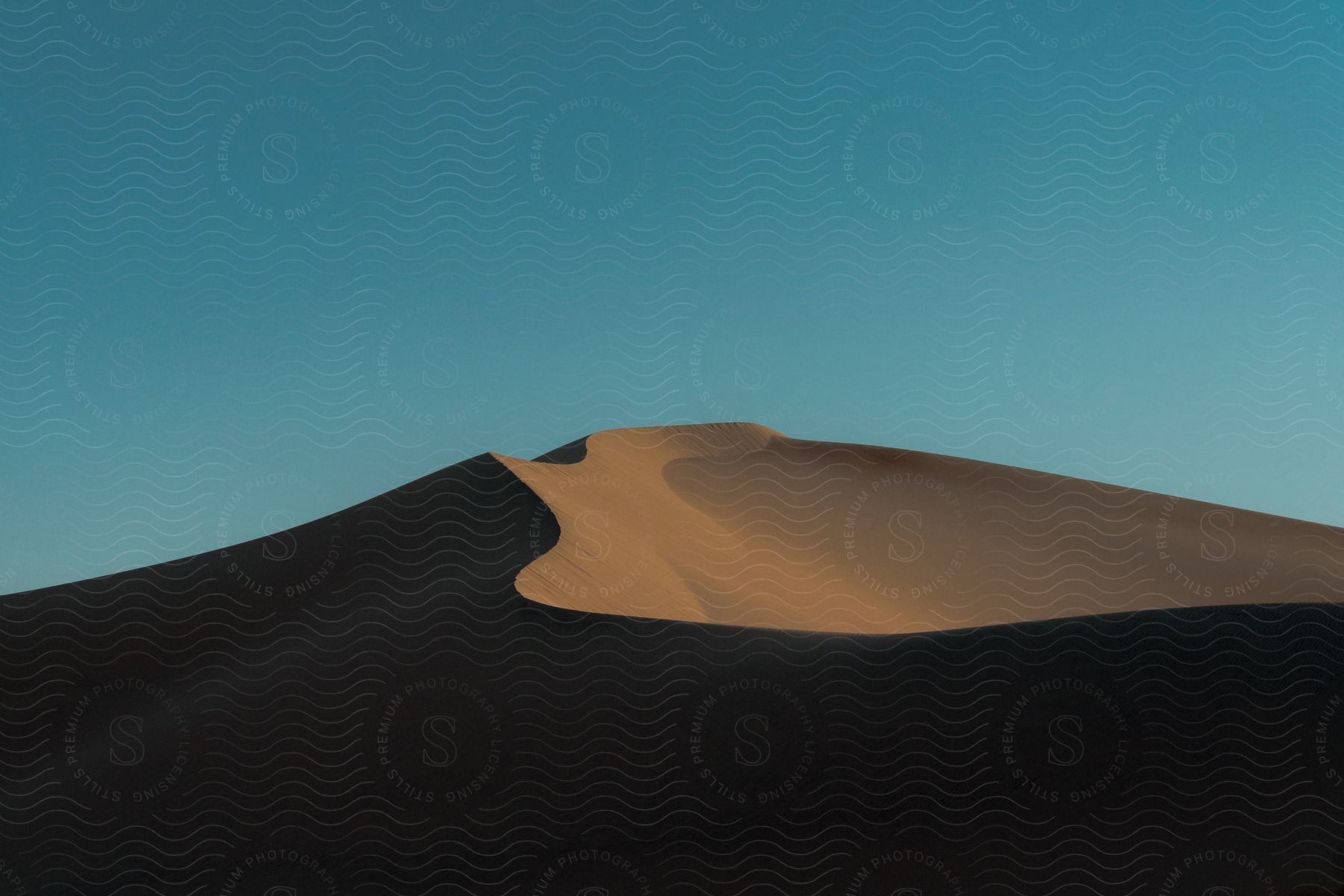 A sandy desert landscape captured in a photograph