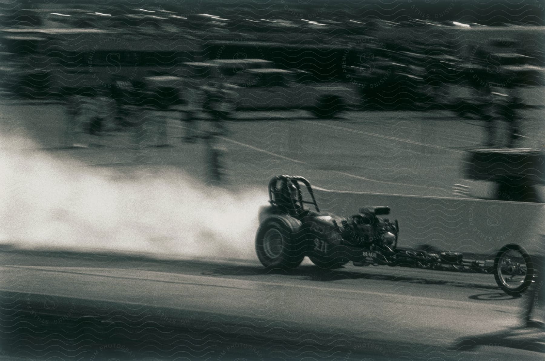 A black and white motorcycle sport land