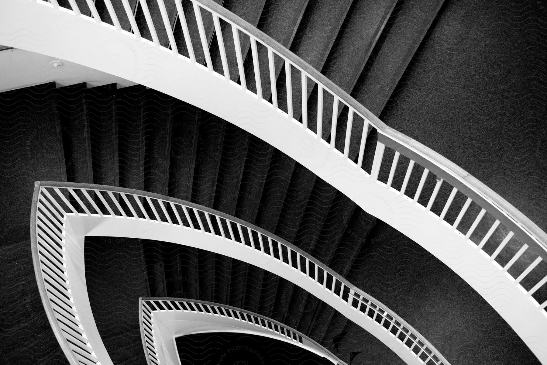 Spiral staircase at the museum of contemporary art chicago blackandwhite modern neutral