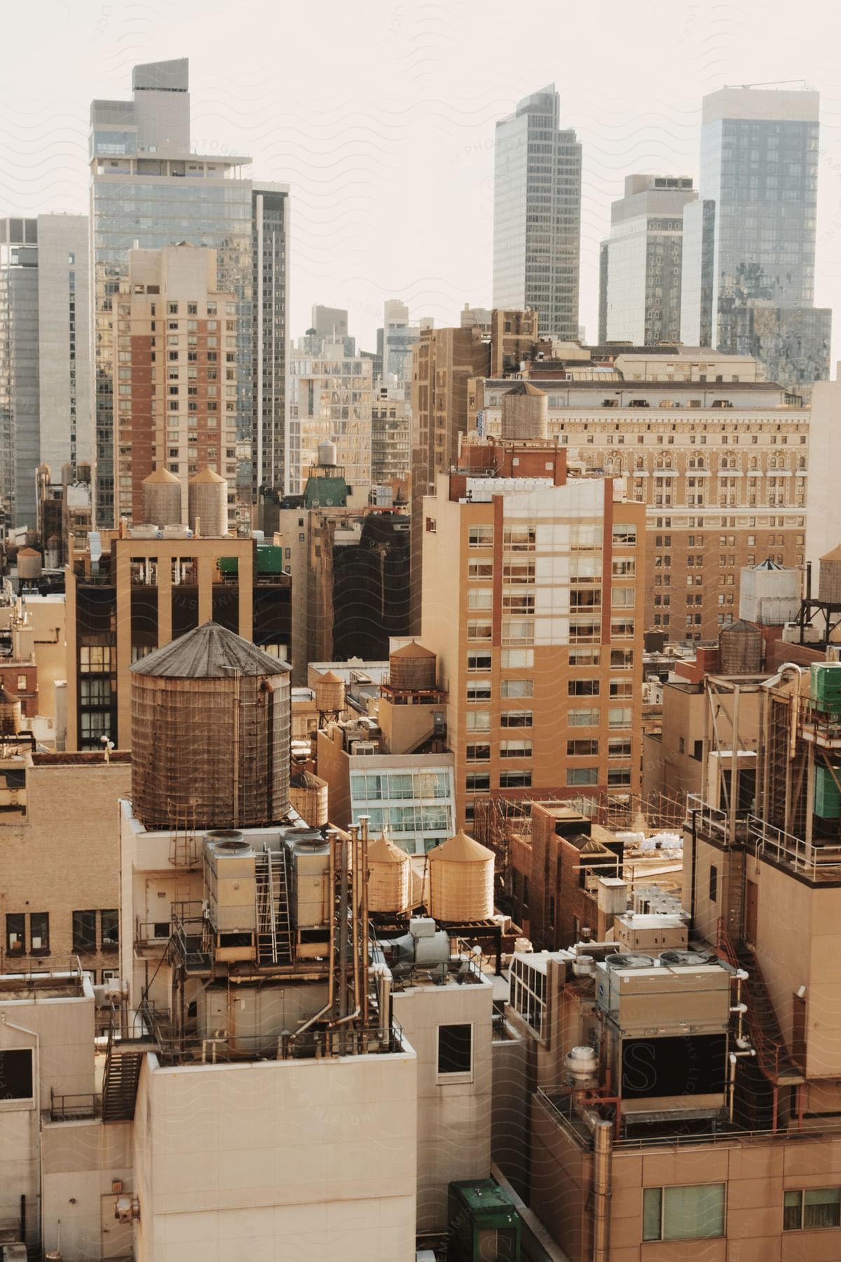 Urban city with buildings and skyscrapers with modern architecture