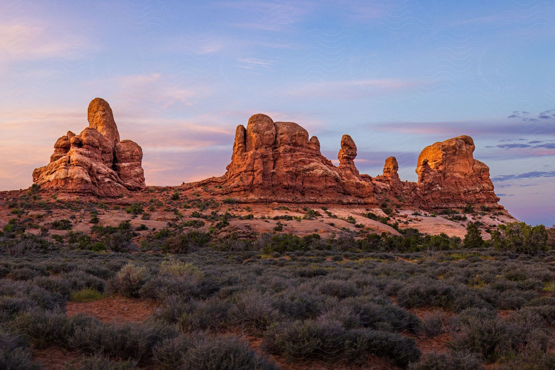 A Natural Landscape With Mountains Sky Clouds Plants And Bedrock