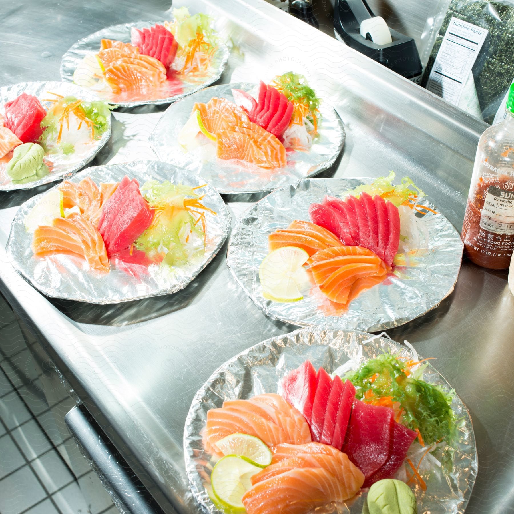 A plate of sushi on a table