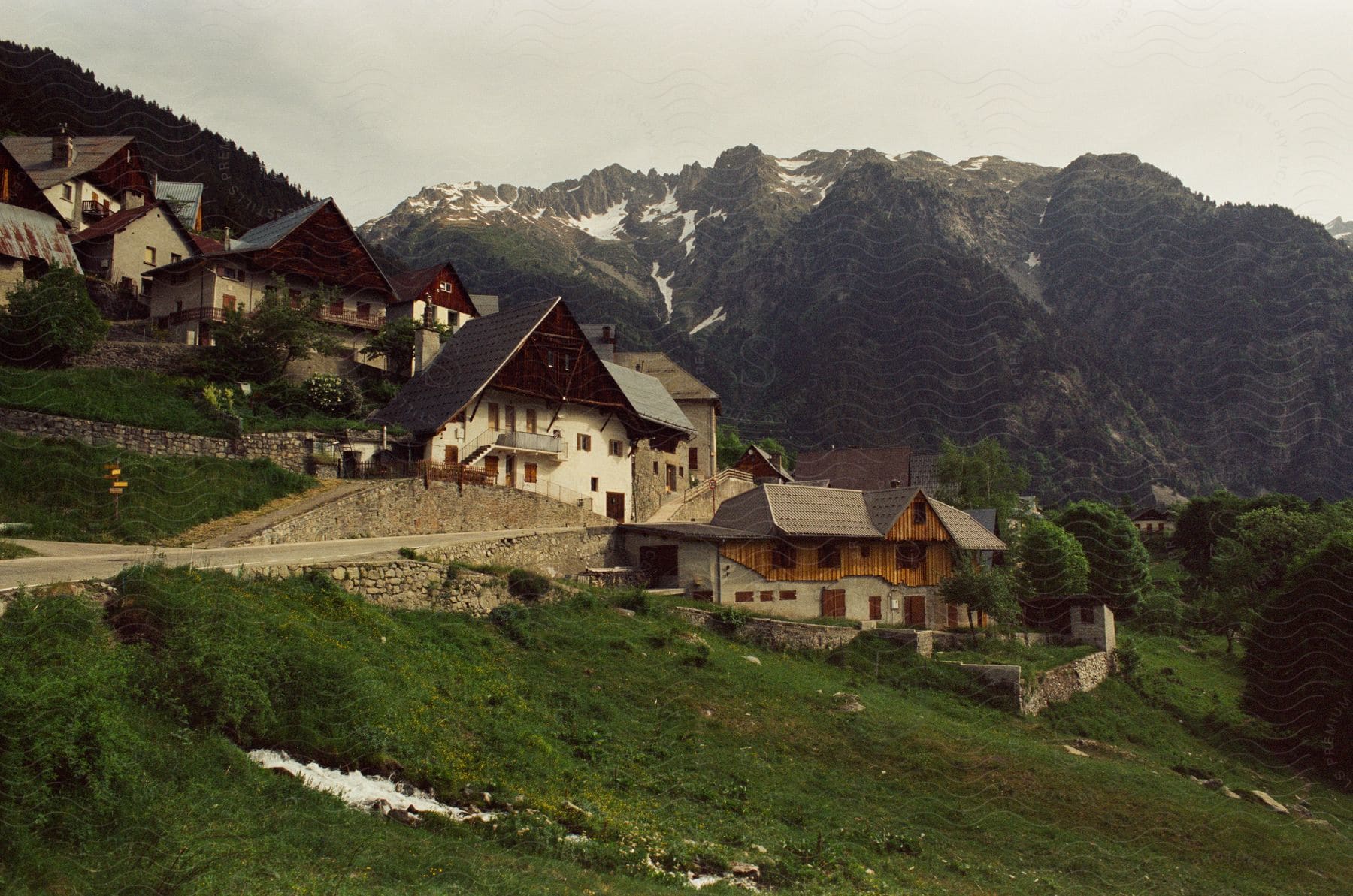 A Serene Countryside Village Nestled In The French Alps