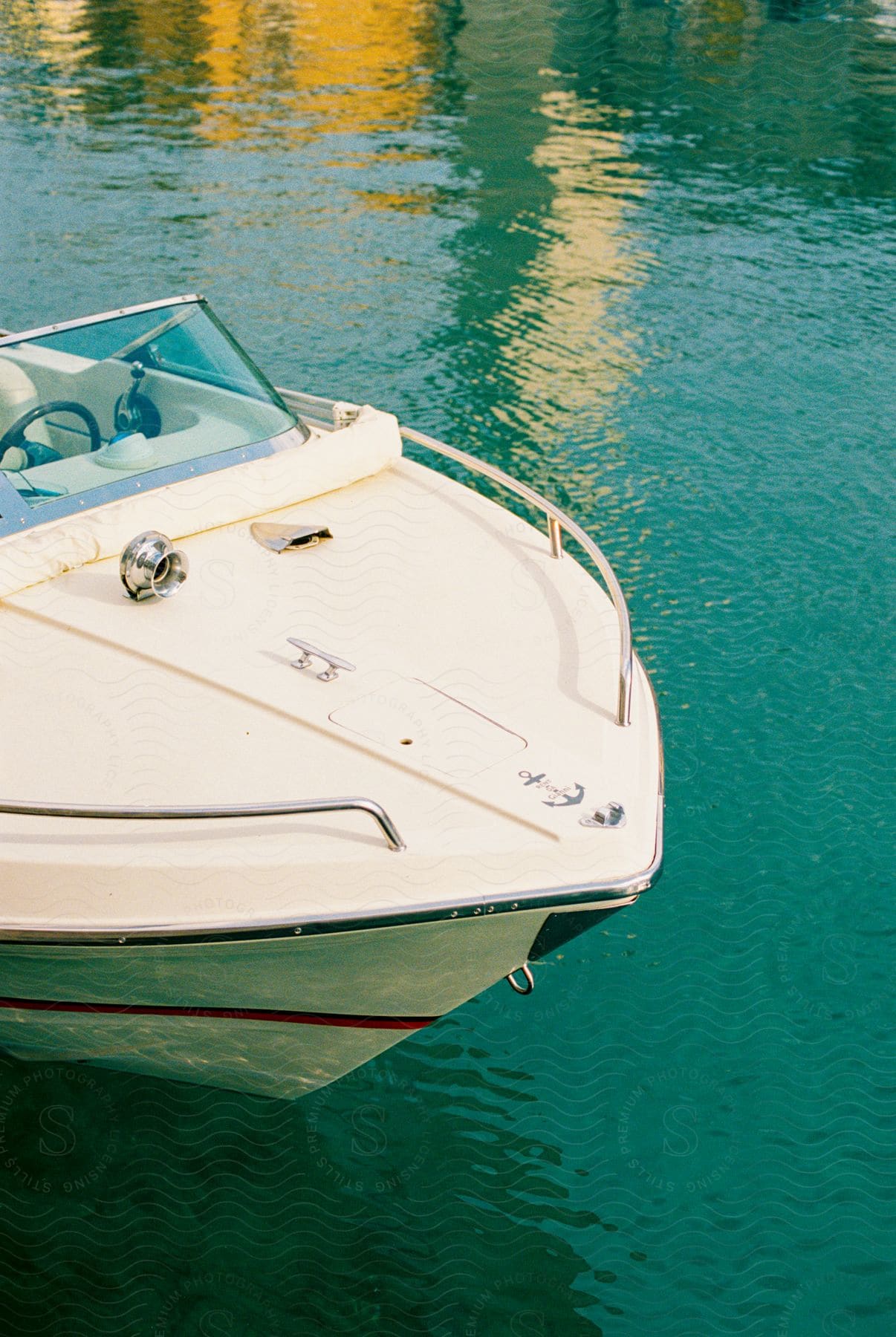 A boat on a body of water