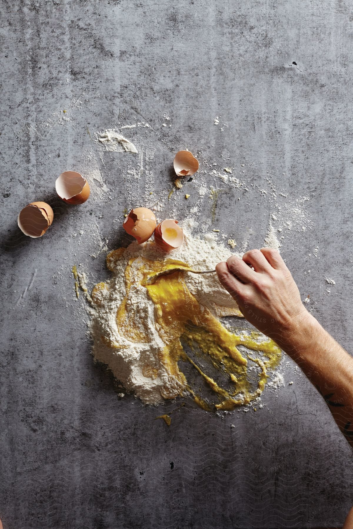 Person preparing ingredients for a recipe