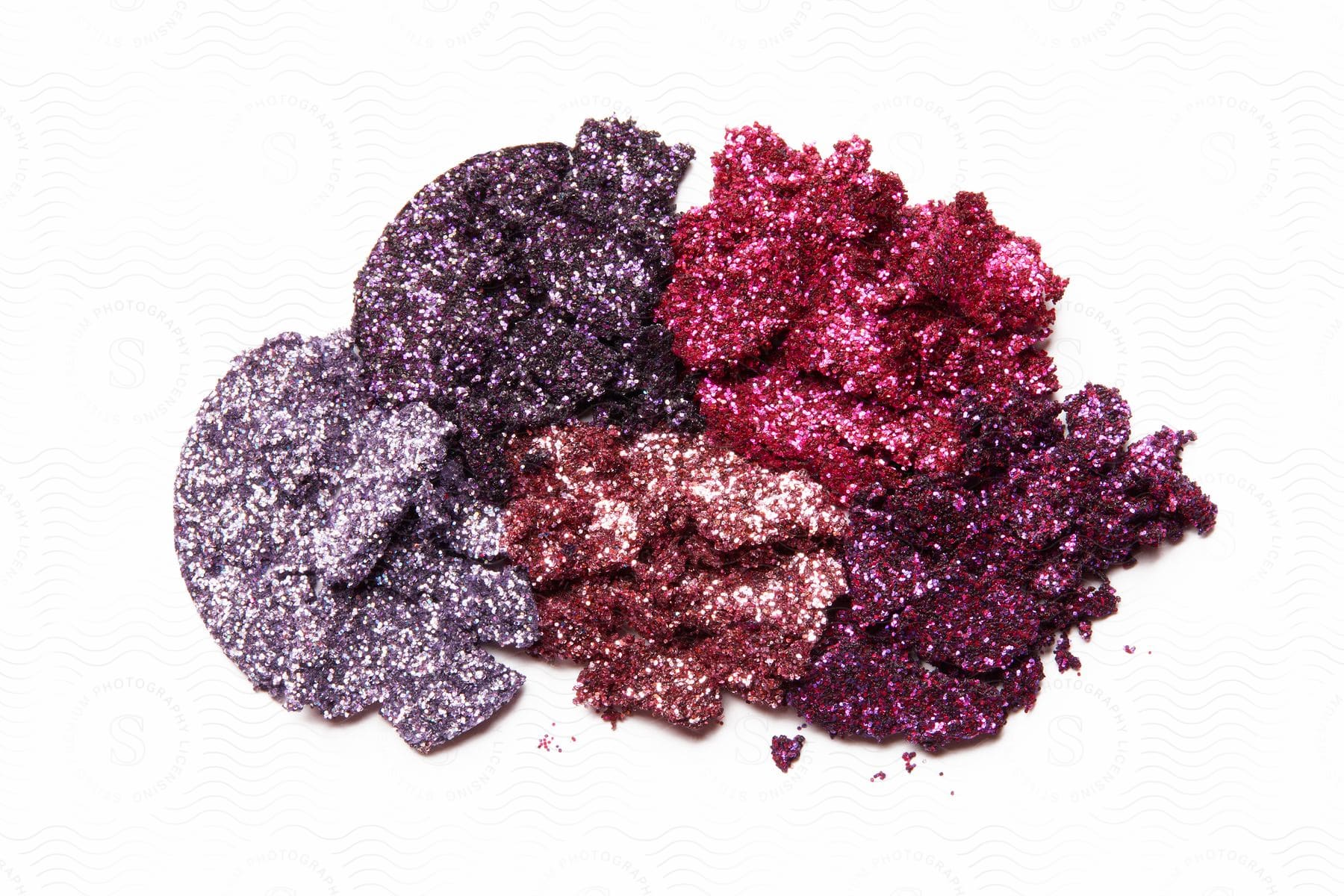 A multicolored abstract glitter powder