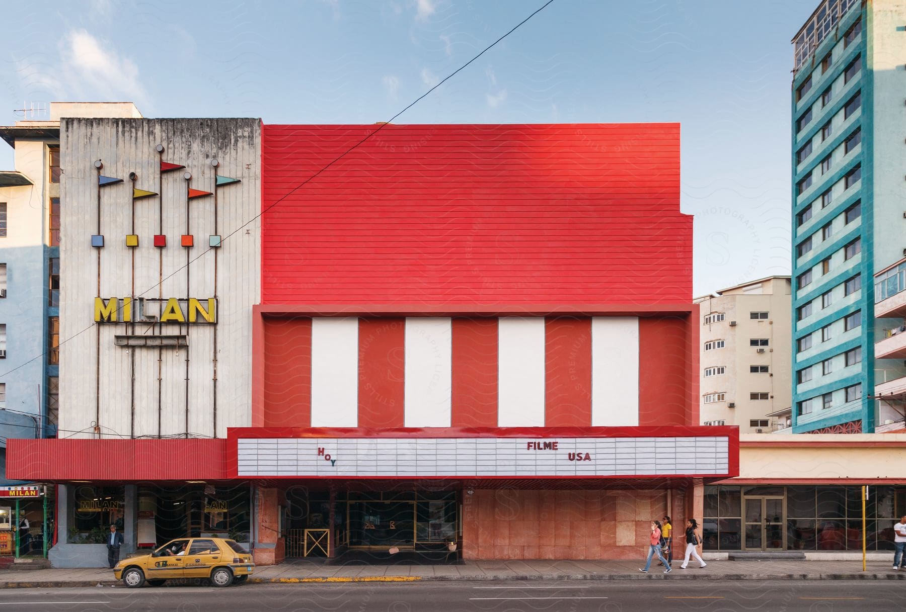 An abandoned theater in the city