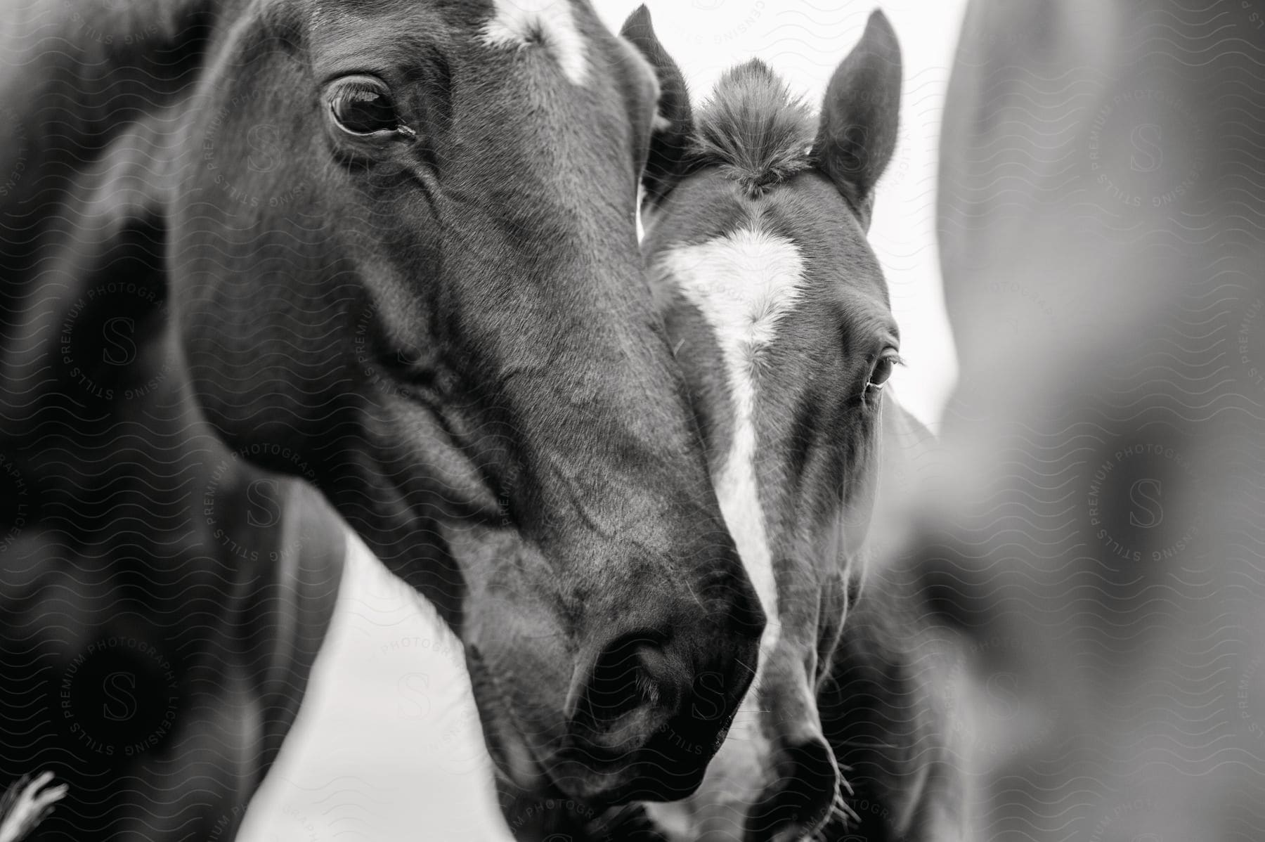 Horses sitting in a semicircle