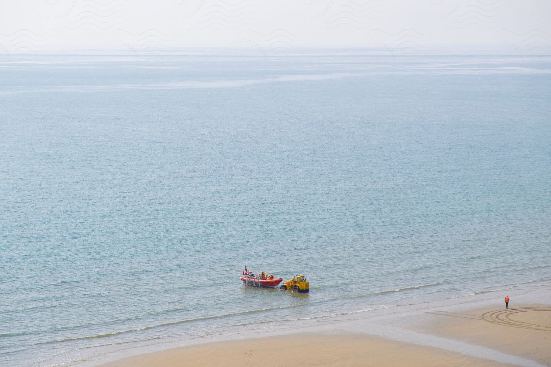 A small boat on the shore