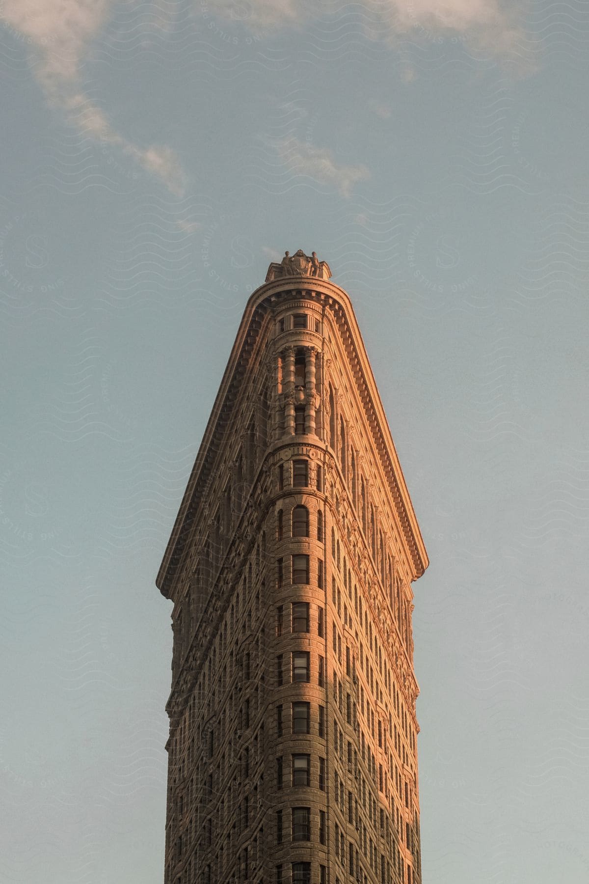 Exterior of flatiron building in new york city