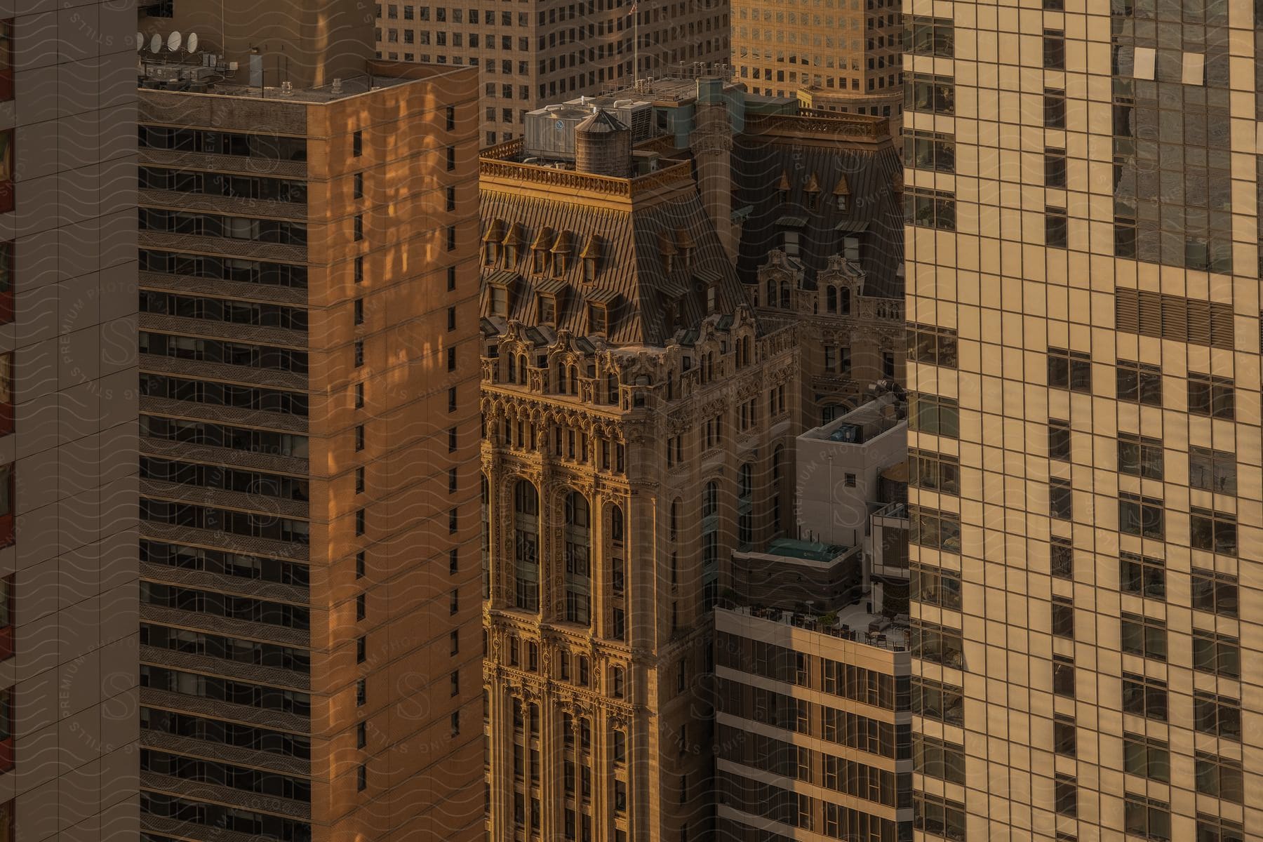 Skyscrapers in a dense downtown