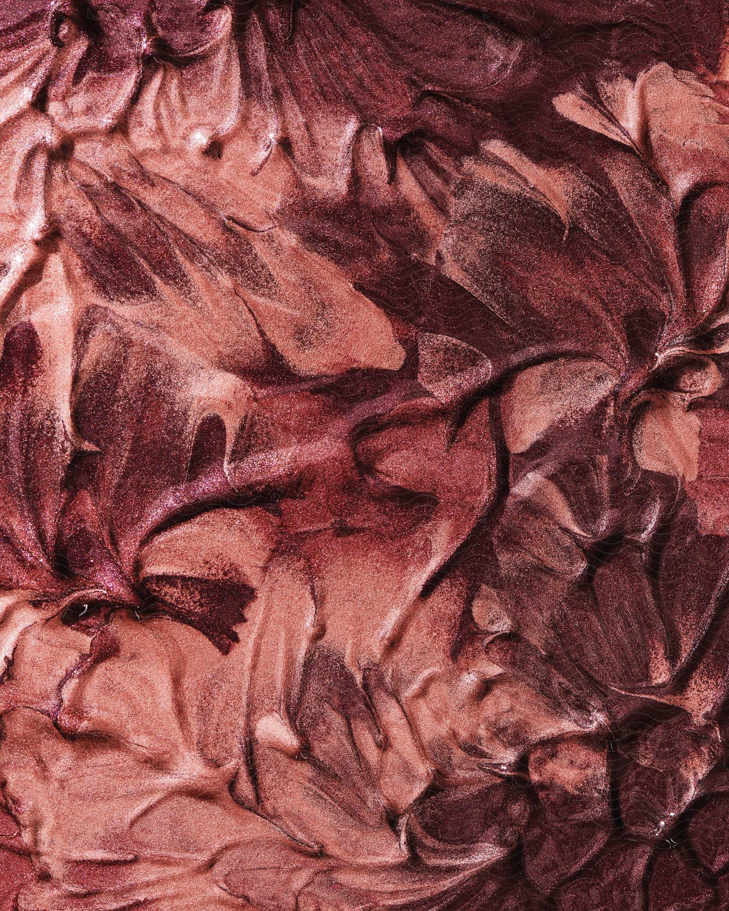 Close up of eyeshadow in brown and pink