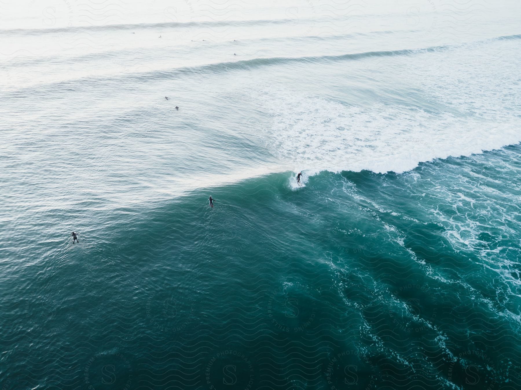 People surfing waves in the ocean