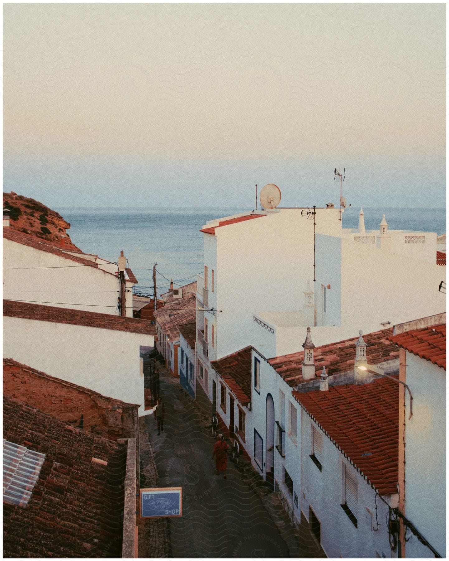 A charming and colorful old town with narrow streets and historic buildings